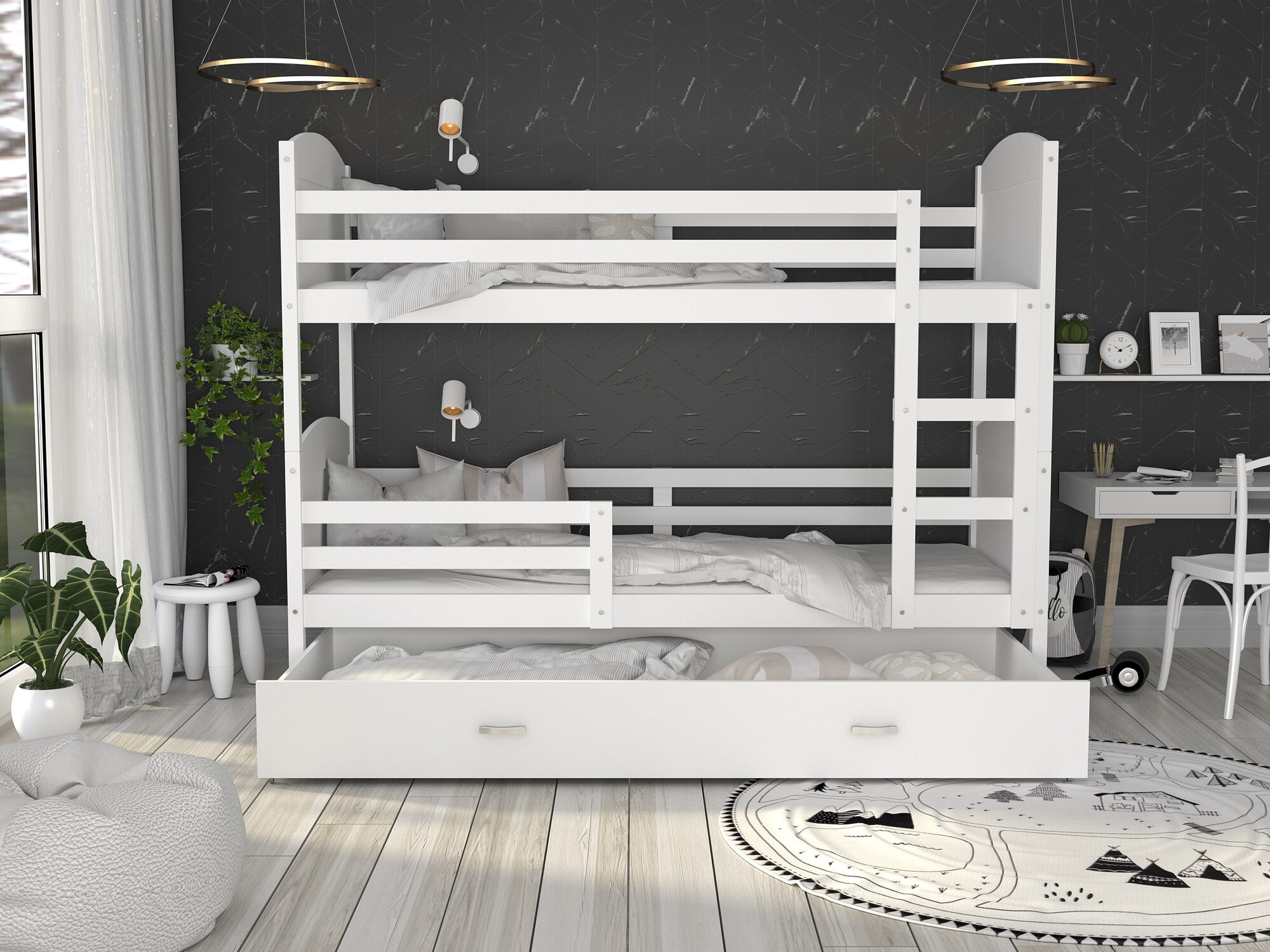 Bunk bed Aurora 102 (White)