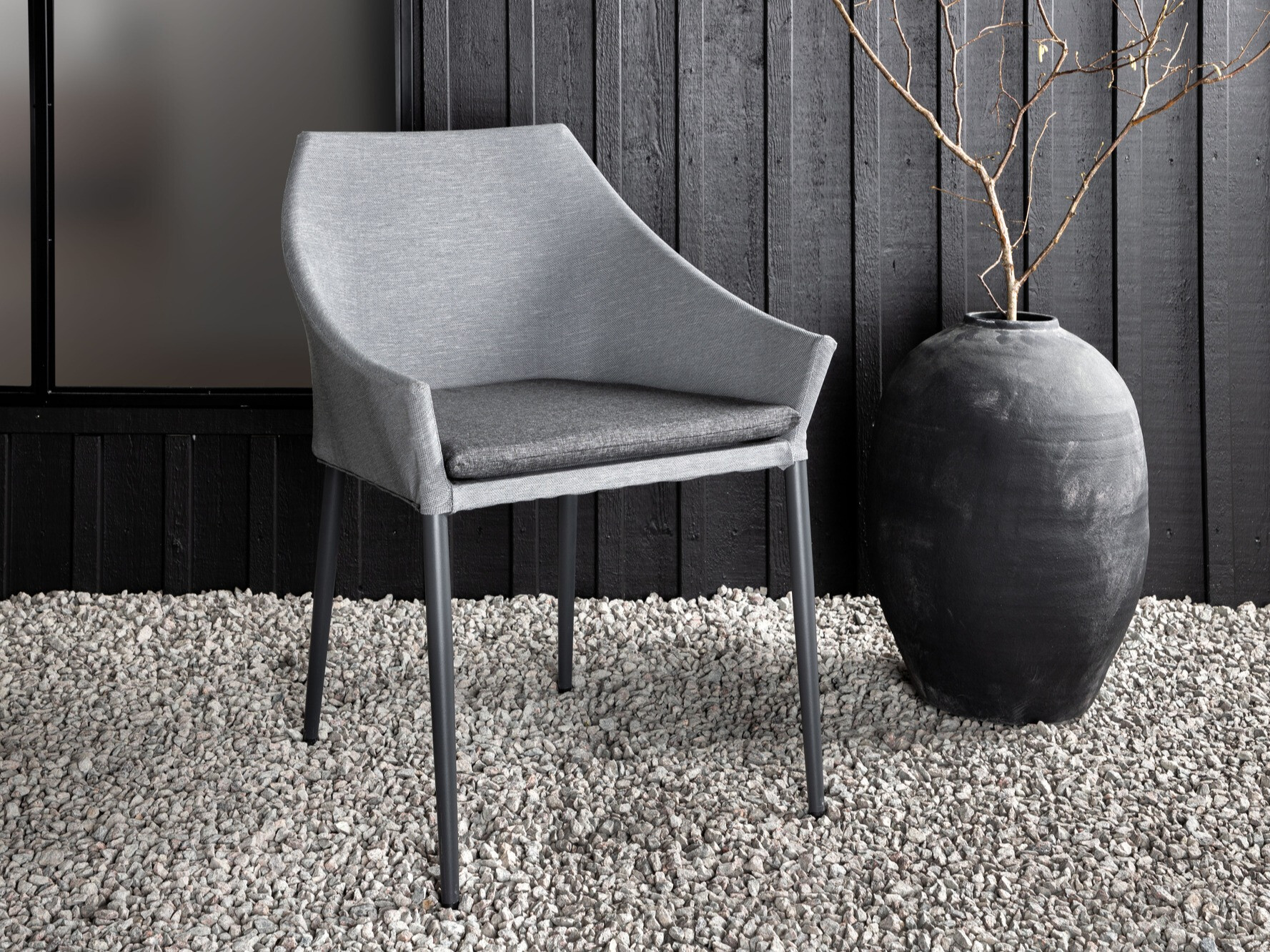 Outdoor chair Dallas 2563 (Black + Grey)