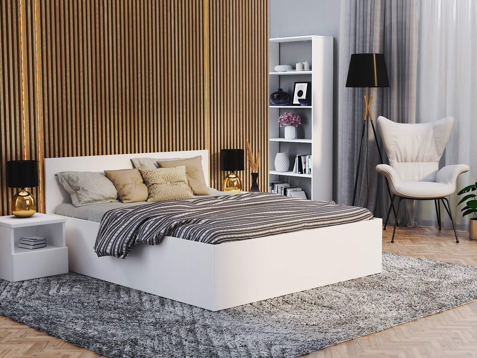 Bed Aurora 145 (White)