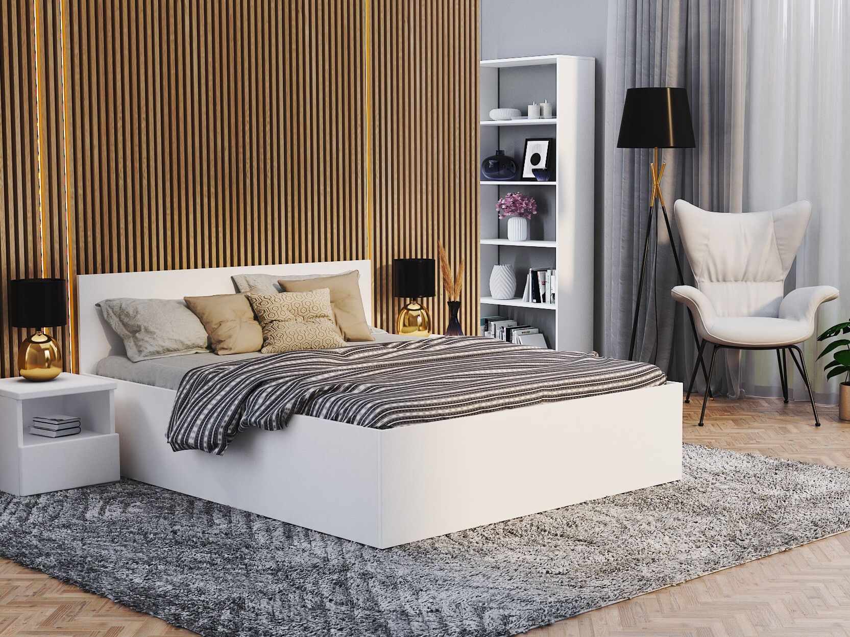 Bed Aurora 145 (White)