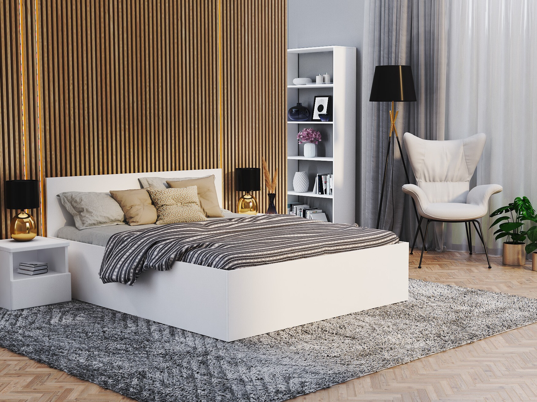 Bed Aurora 145 (White)