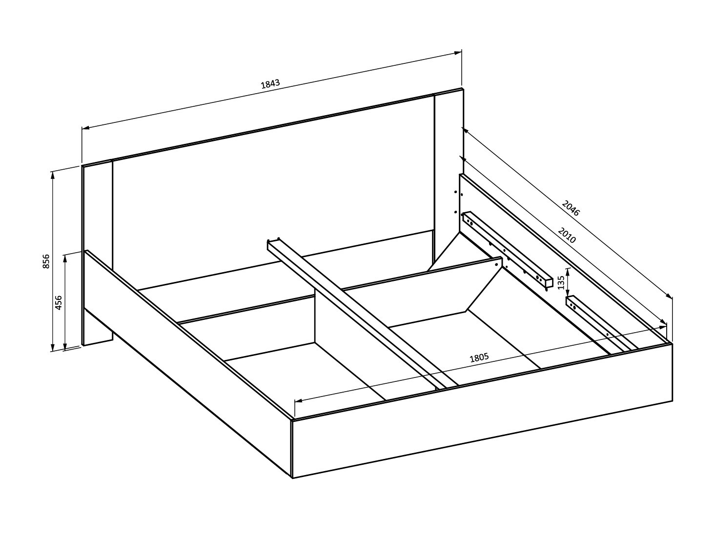 Bed Mirsevi 106 (180 x 200 cm)