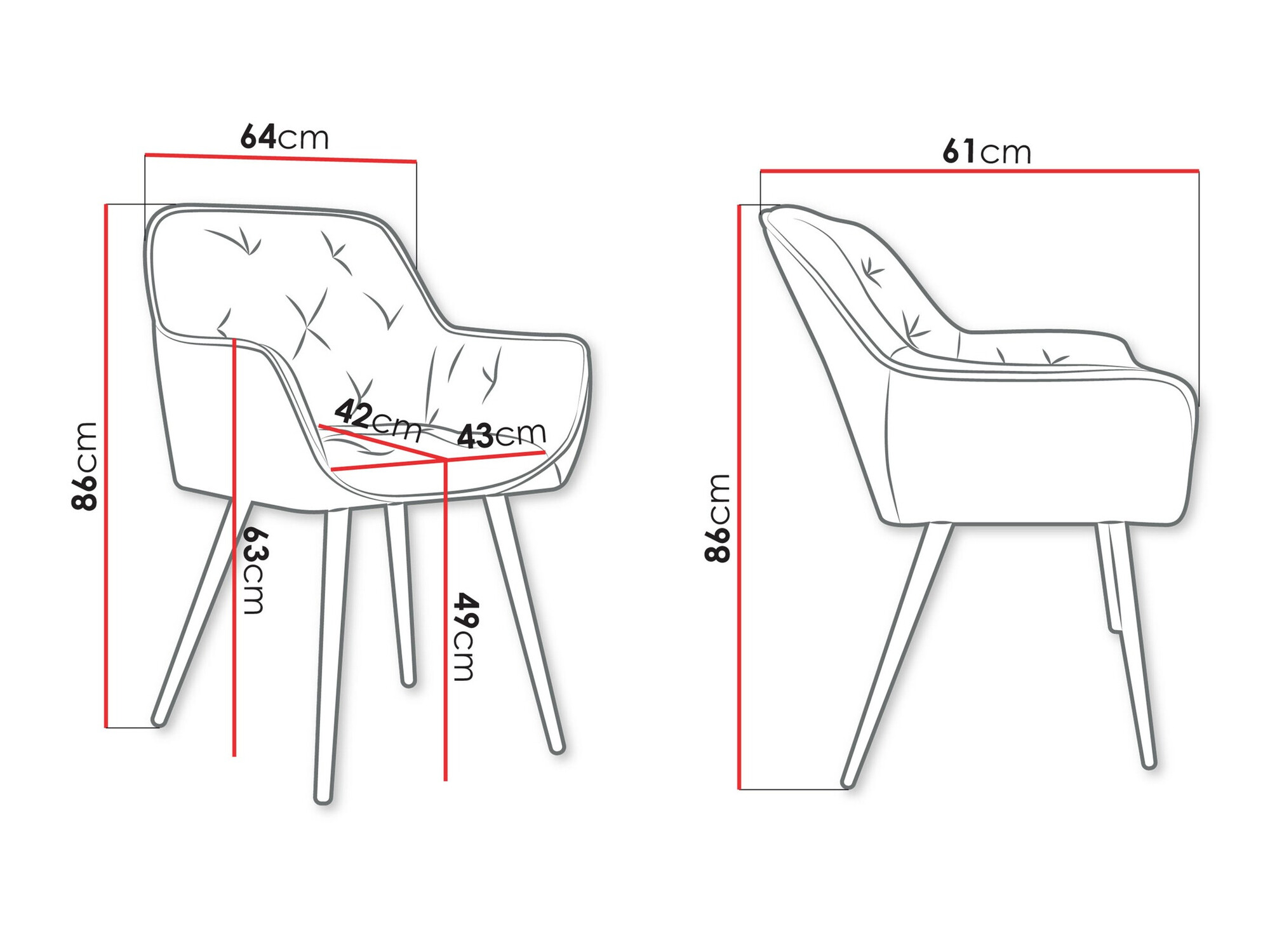 Chair Jackson 115 (Magic Velvet 2219)