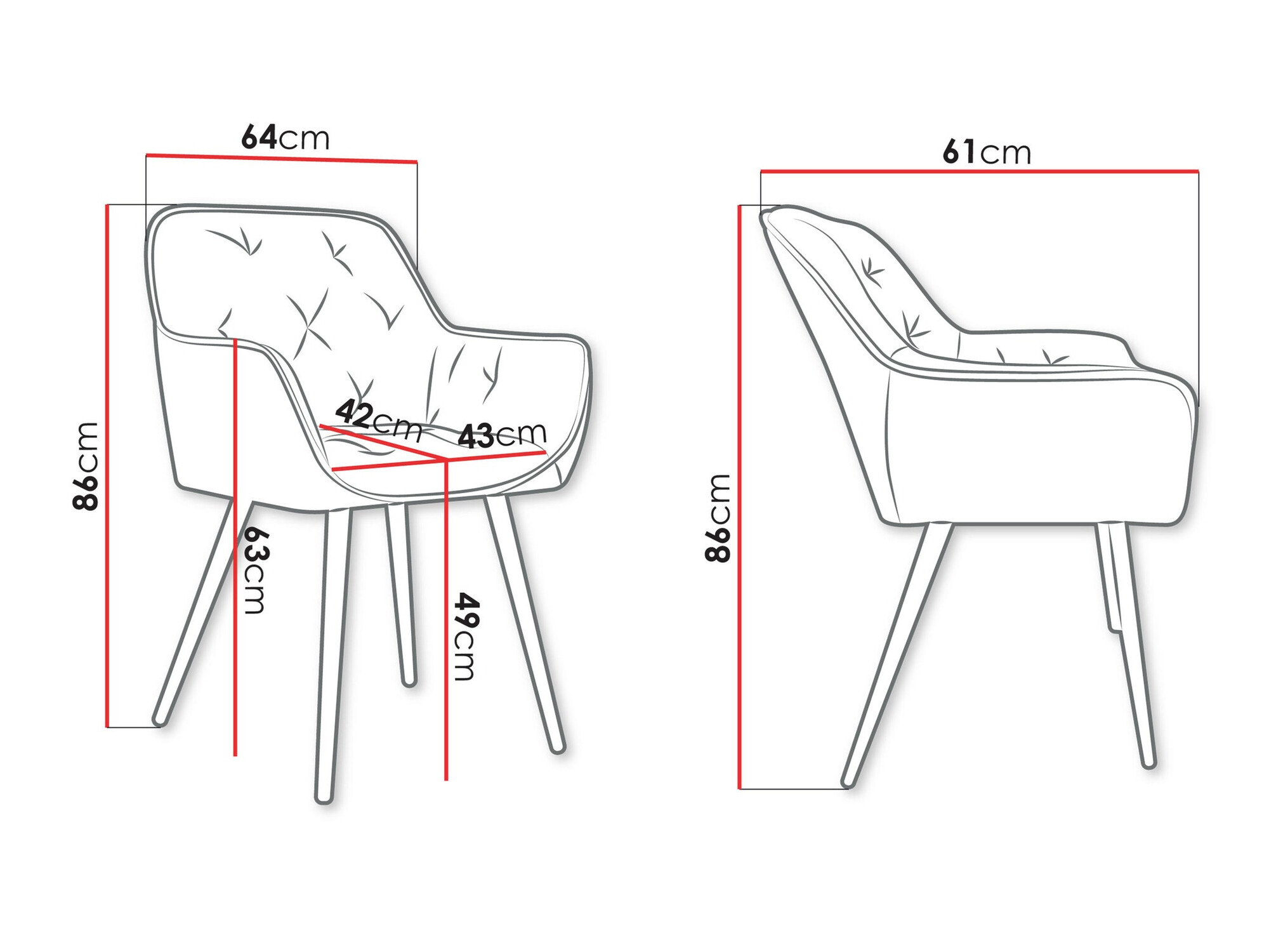Chair Jackson 115 (Magic Velvet 2240)