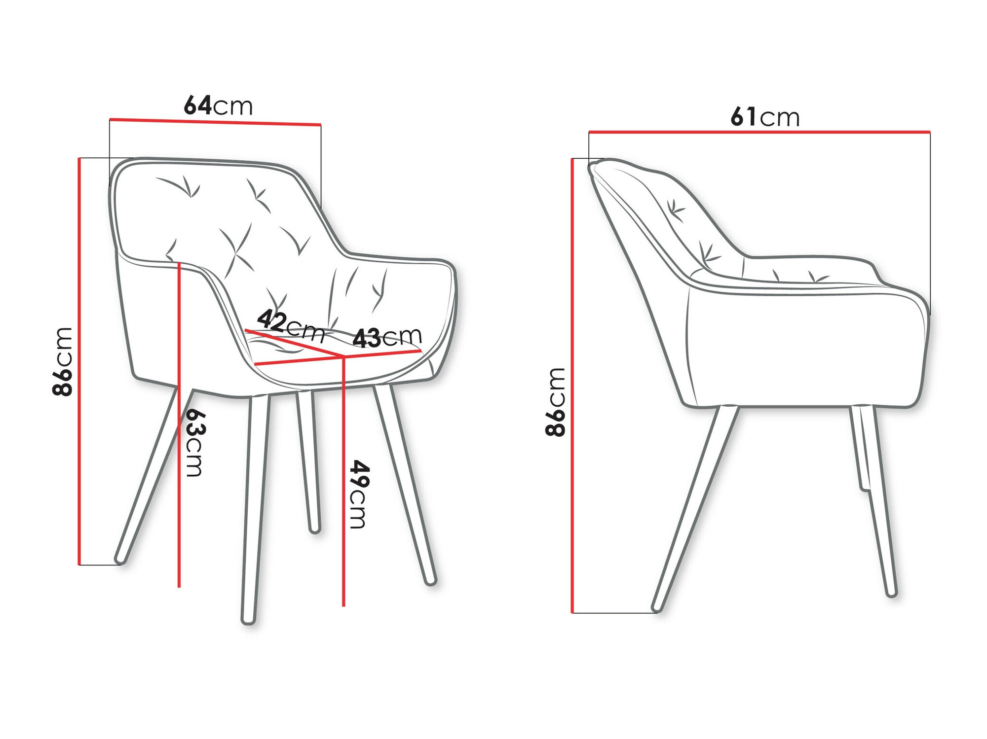Chair Jackson 115 (Magic Velvet 2258)