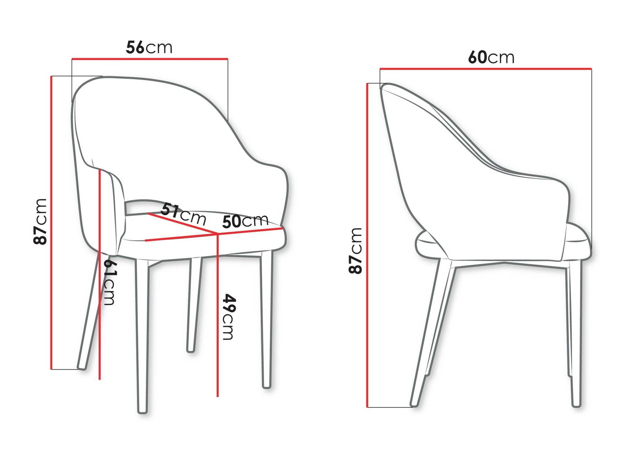 Chair Jackson 116 (Magic Velvet 2209)
