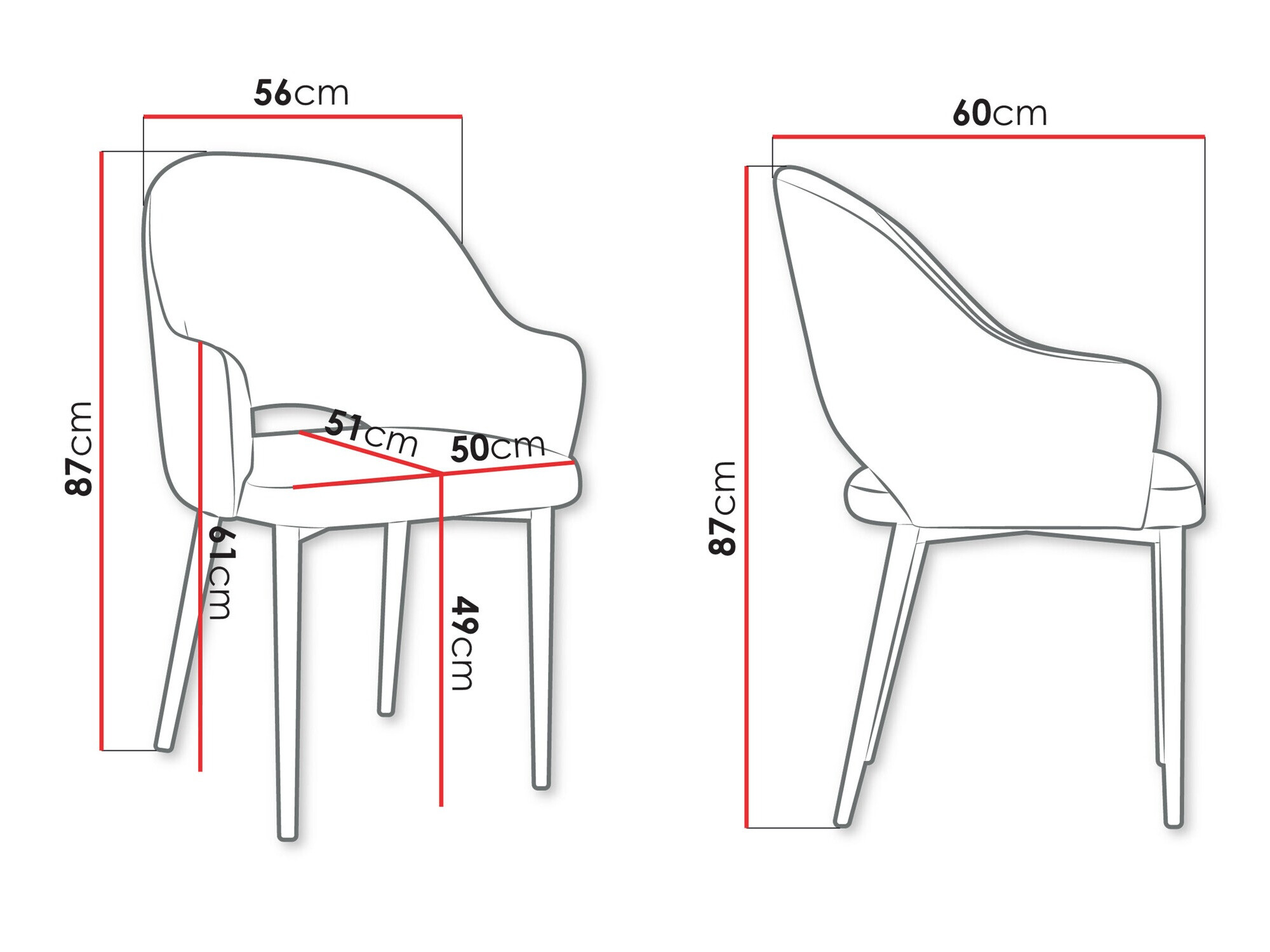 Chair Jackson 116 (Magic Velvet 2258)