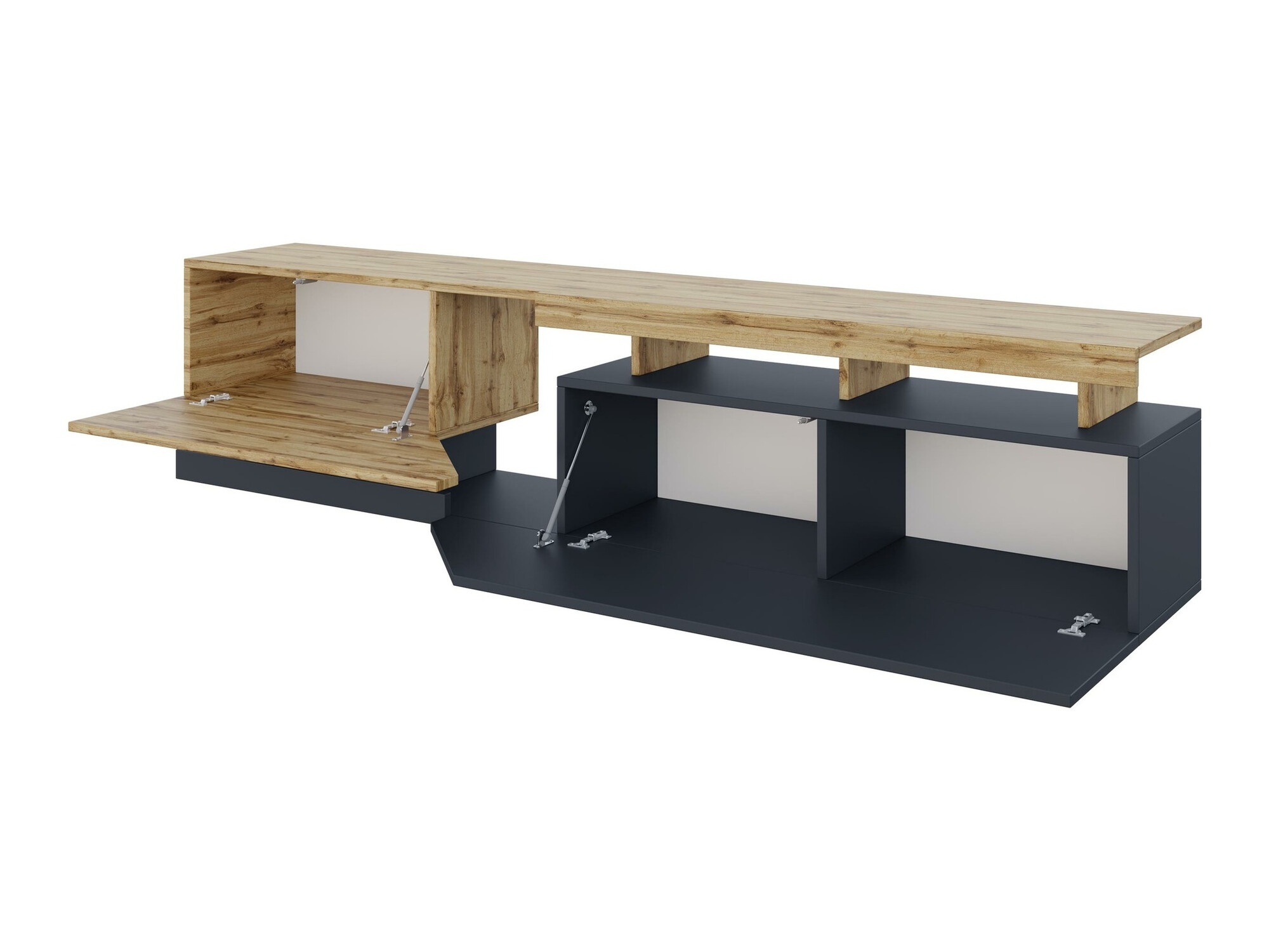 Living room set Comfivo Daldune II (White + Wotan Oak)