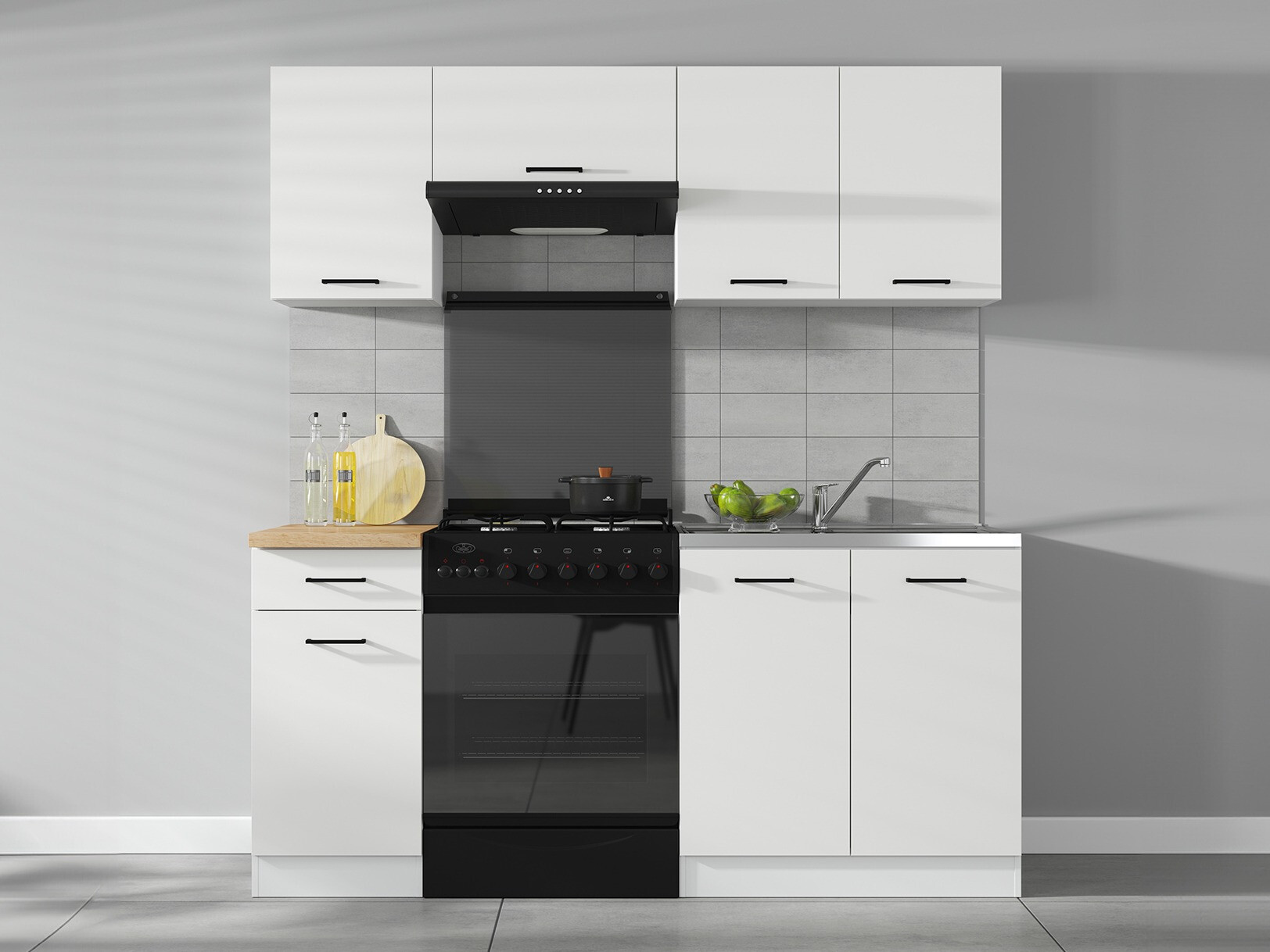 Modular kitchen set Line White 117