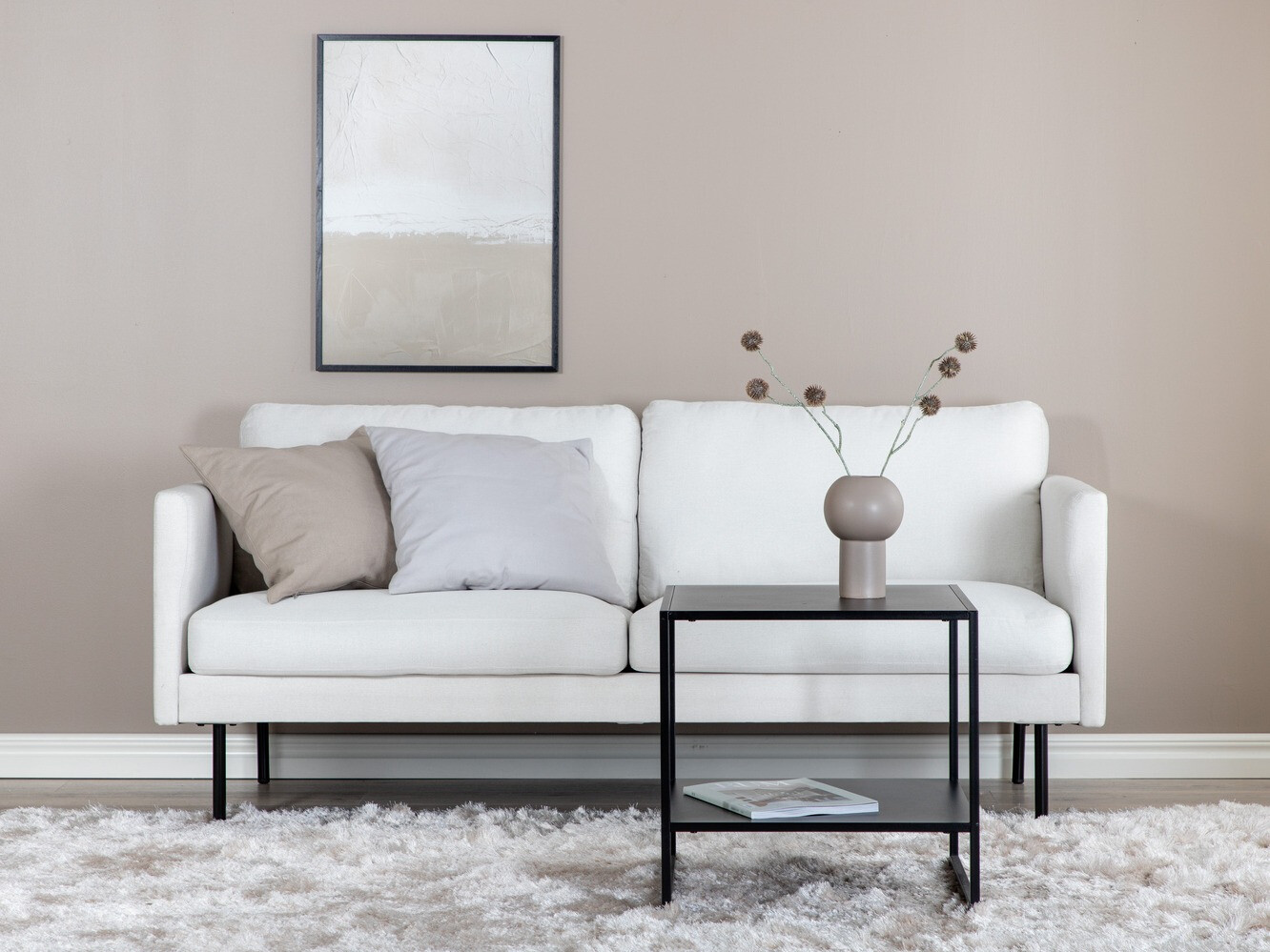 Sofa Fercame 100 (Beige + Black)