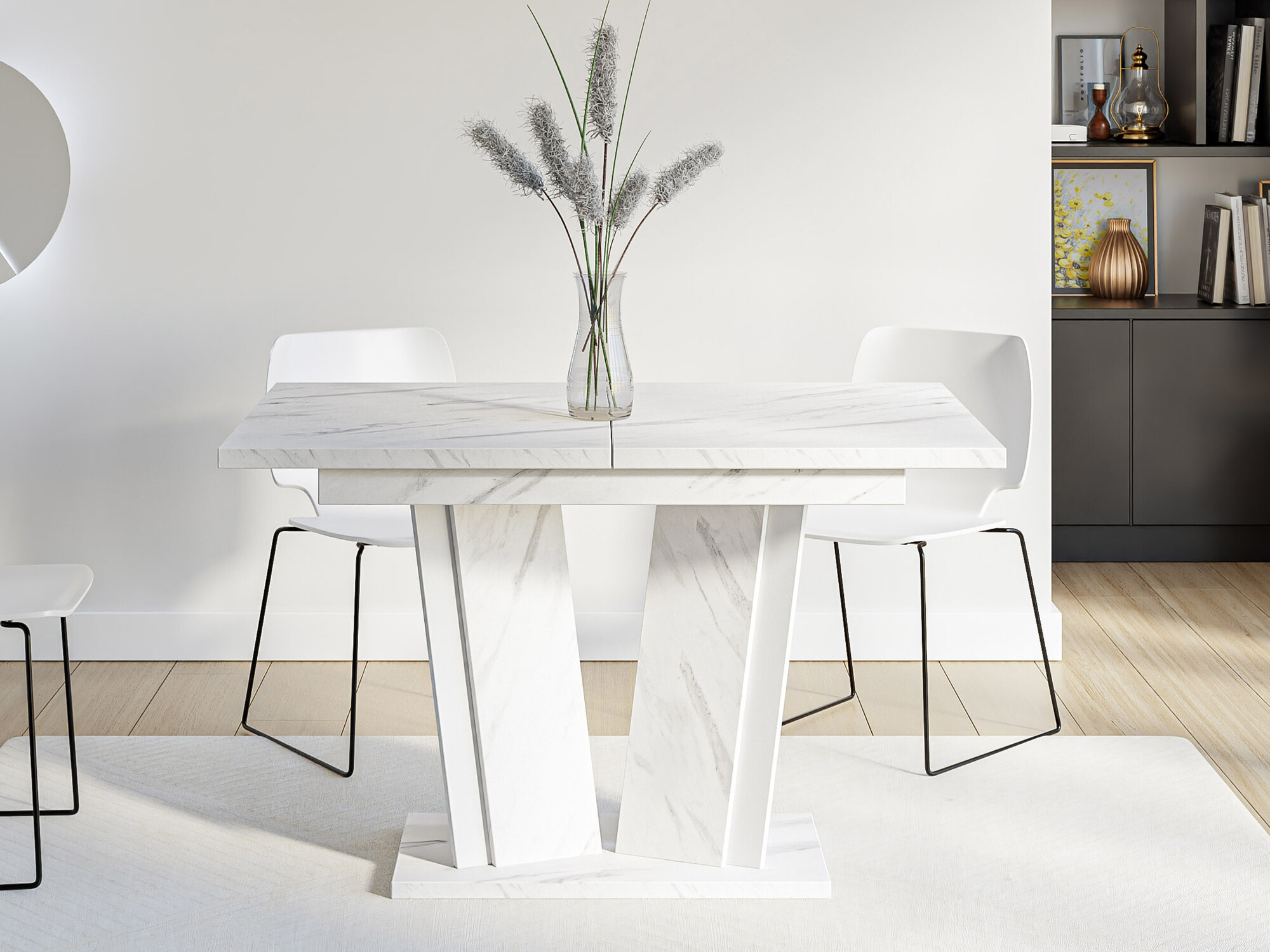 Table Goodyear 130 (White marble)