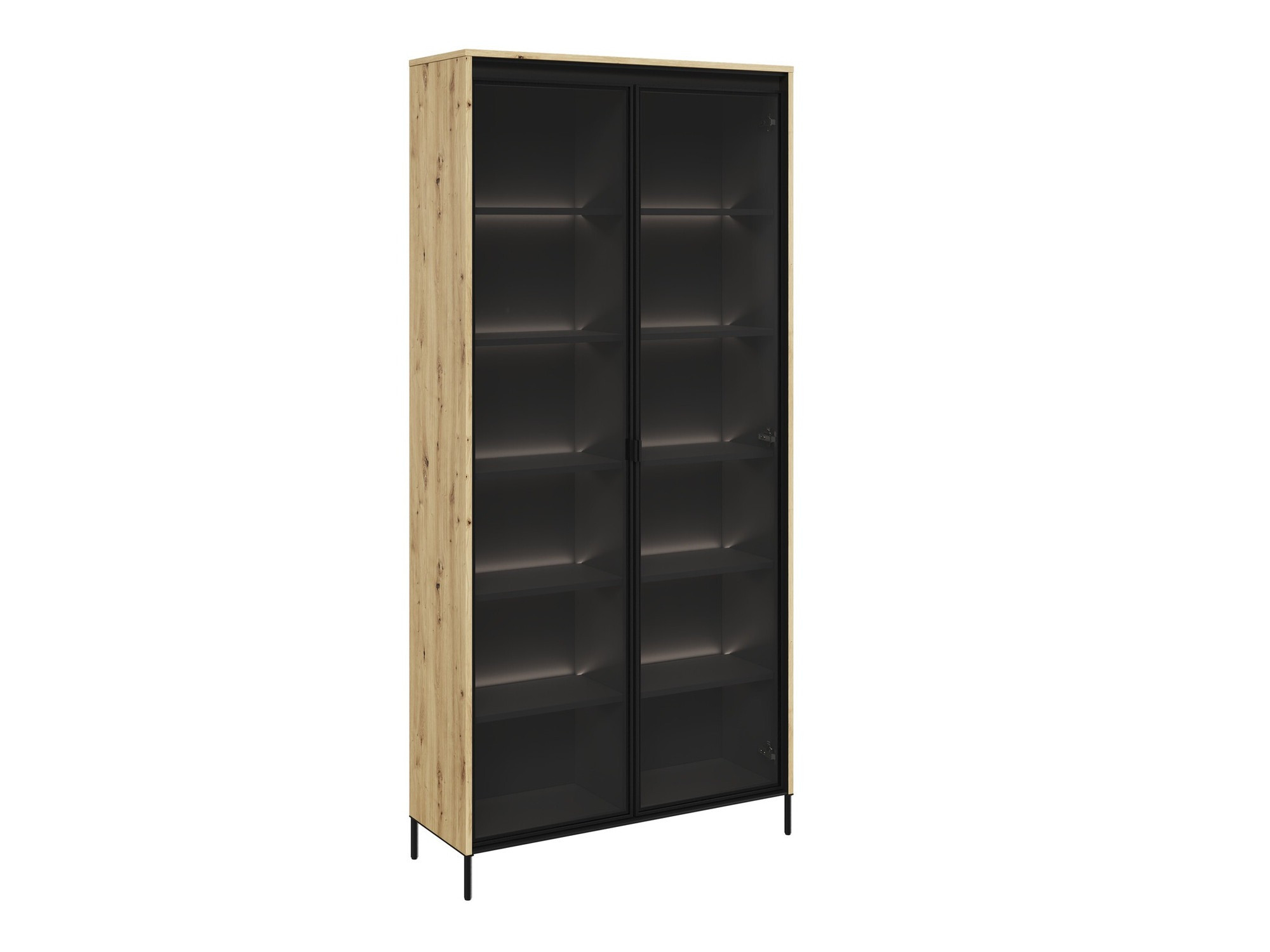 Bookcase Fernolu 106 (Artisan oak + Black)