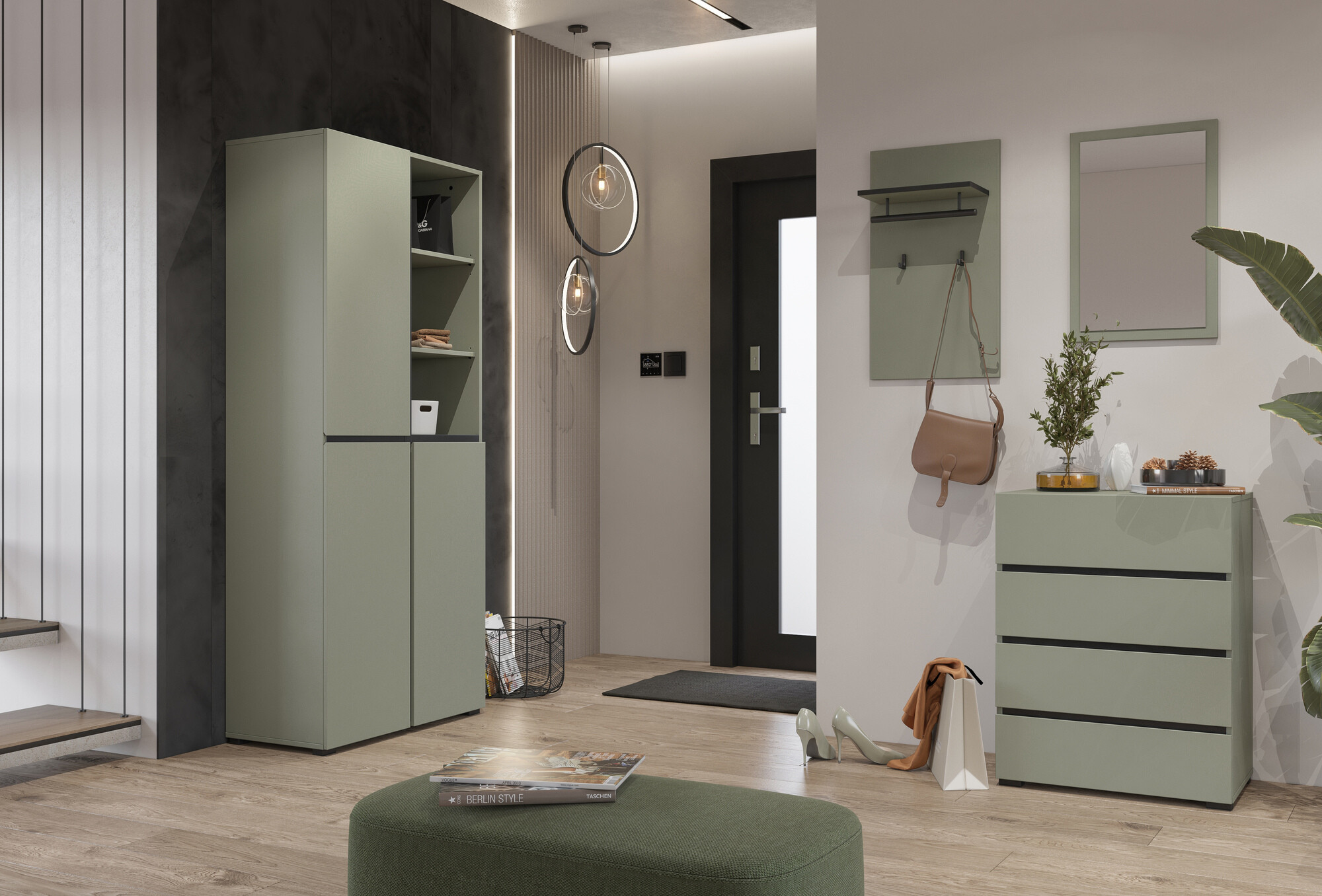Chest of drawers Alfere 111 (Green)