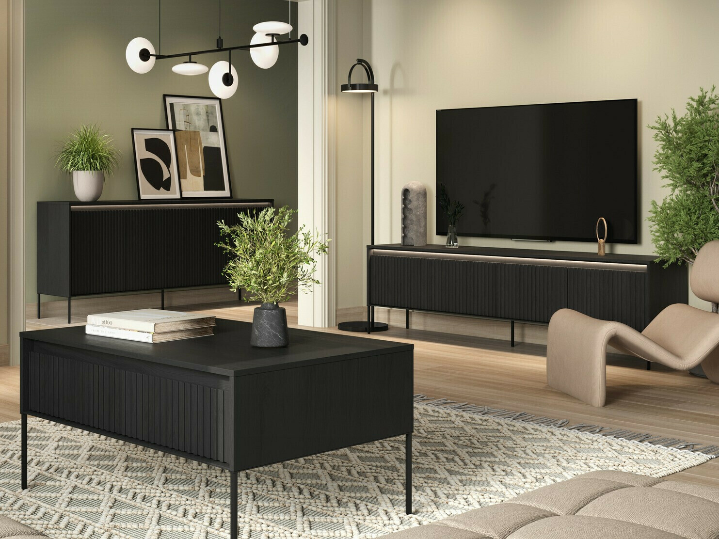 Coffee table Fernolu 110 (Black)