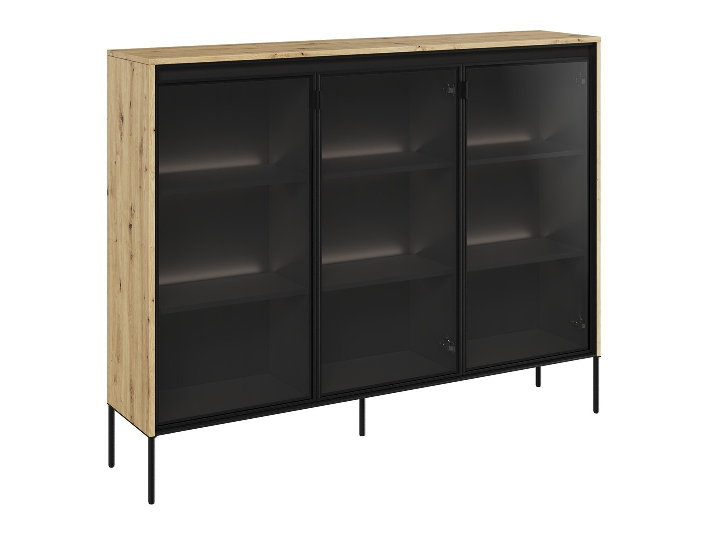 Sideboard Fernolu 108 (Artisan oak + Black)