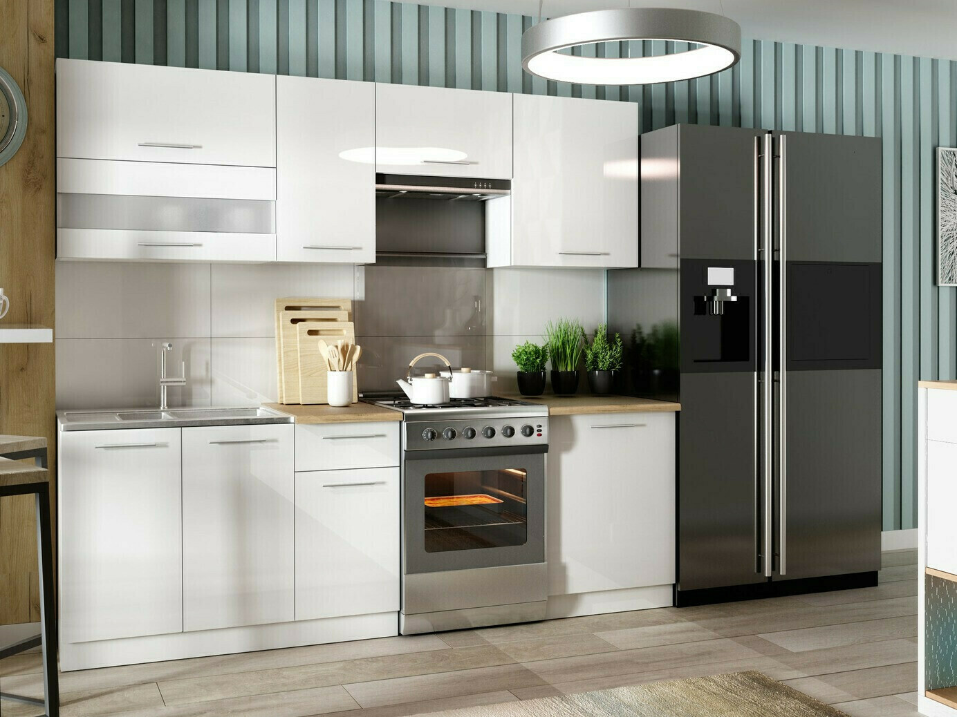 Modular wall cabinet Tiffa White 127