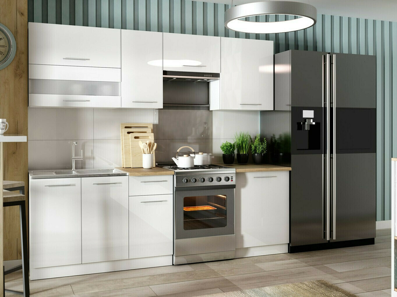 Modular wall cabinet Tiffa White 131