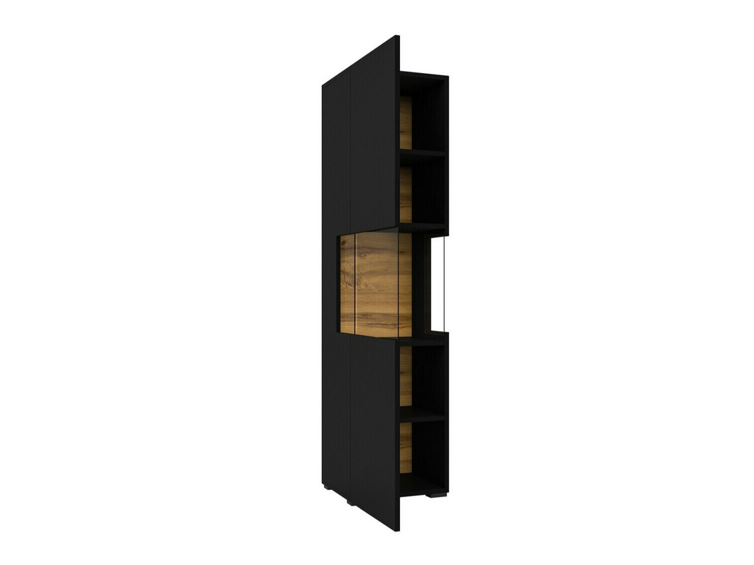 Bookcase Revmiru 100 (Black + Wotan Oak)