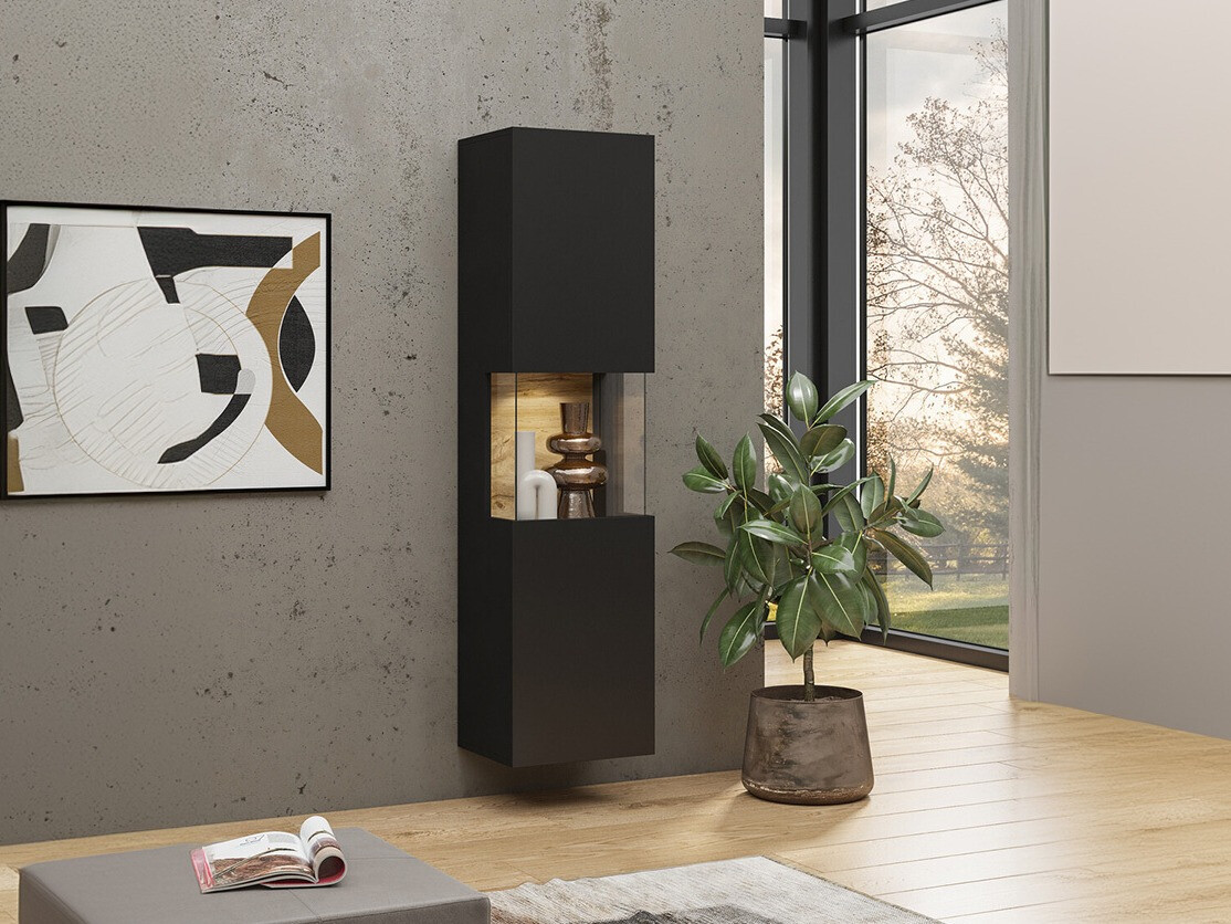 Bookcase Revmiru 100 (Black + Wotan Oak)