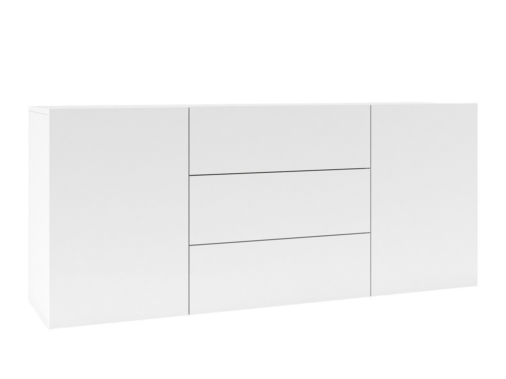 Chest of drawers Revmiru 103 (White + Wotan Oak)