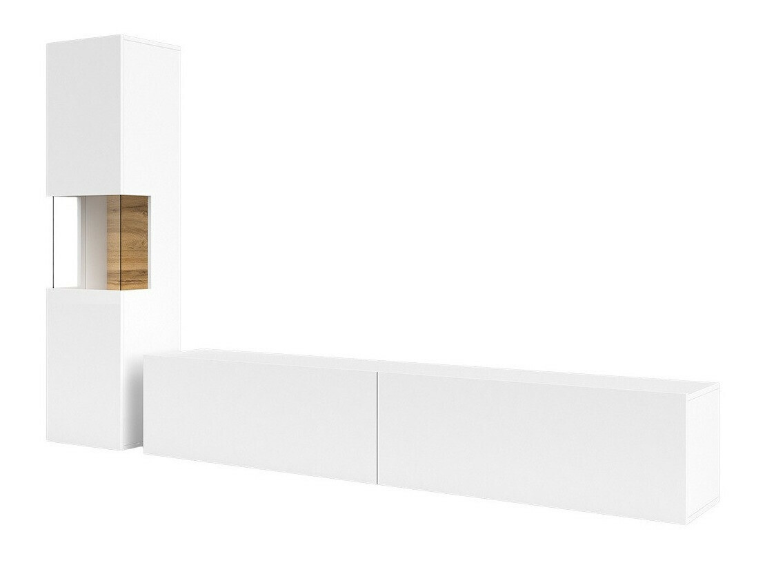 Living room set Revmiru 105 (White + Wotan Oak)