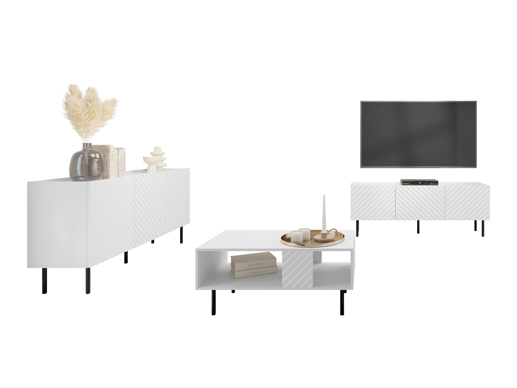 Living room set Sillen (White)