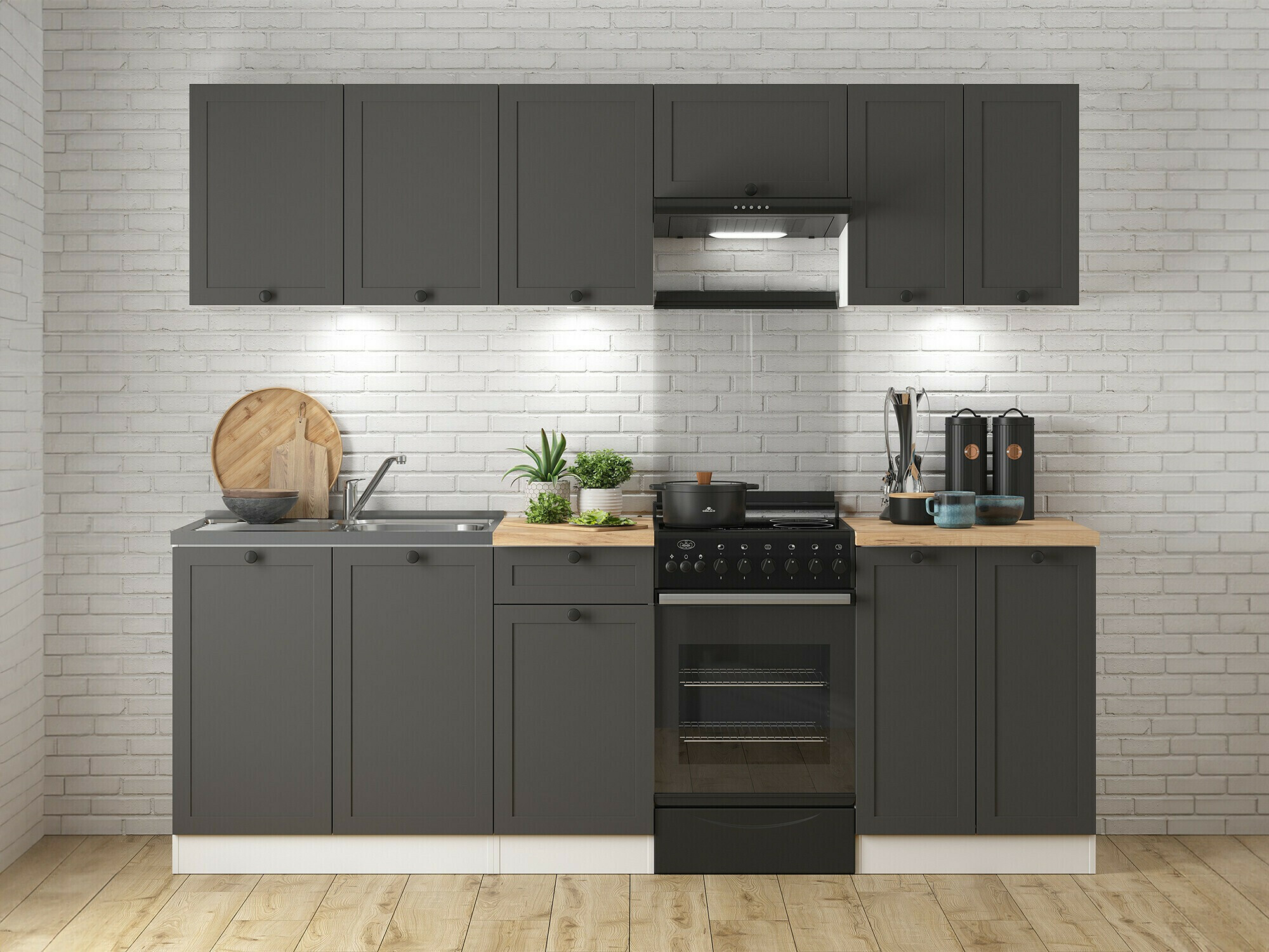 Modular sink cabinet with doors Classic Grey 115