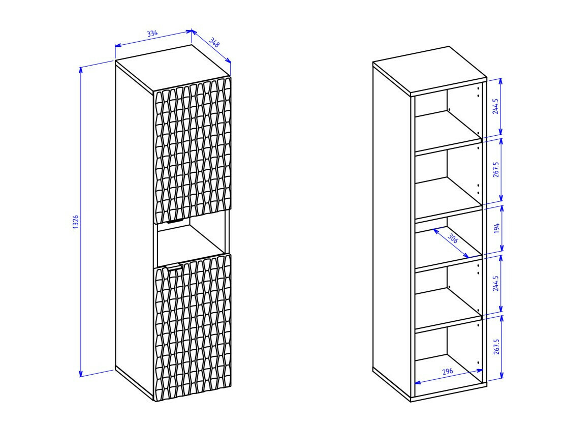 Wall-mounted bathroom cabinet Elitese 101