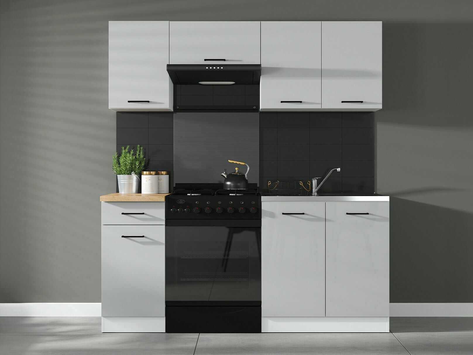 Modular wall cabinet Line Grey 112