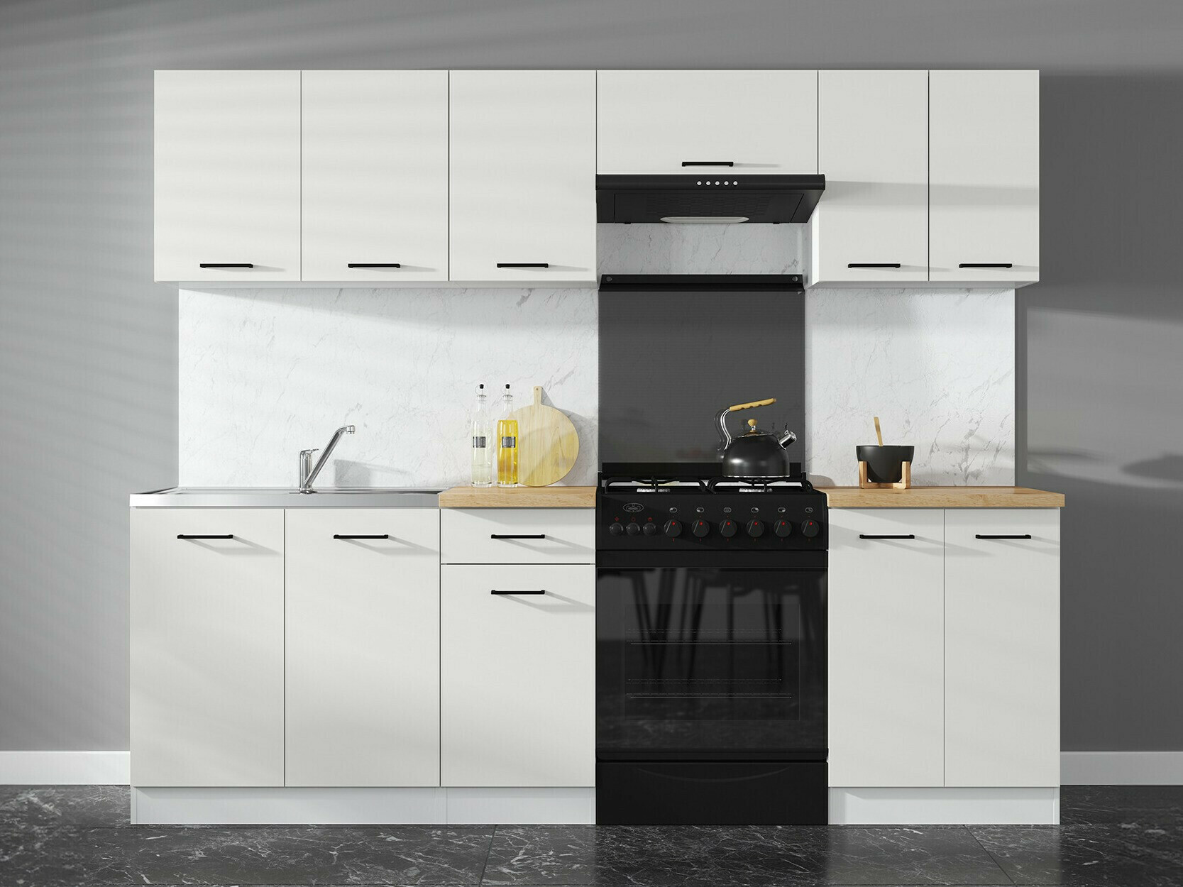 Modular wall cabinet Line White 103
