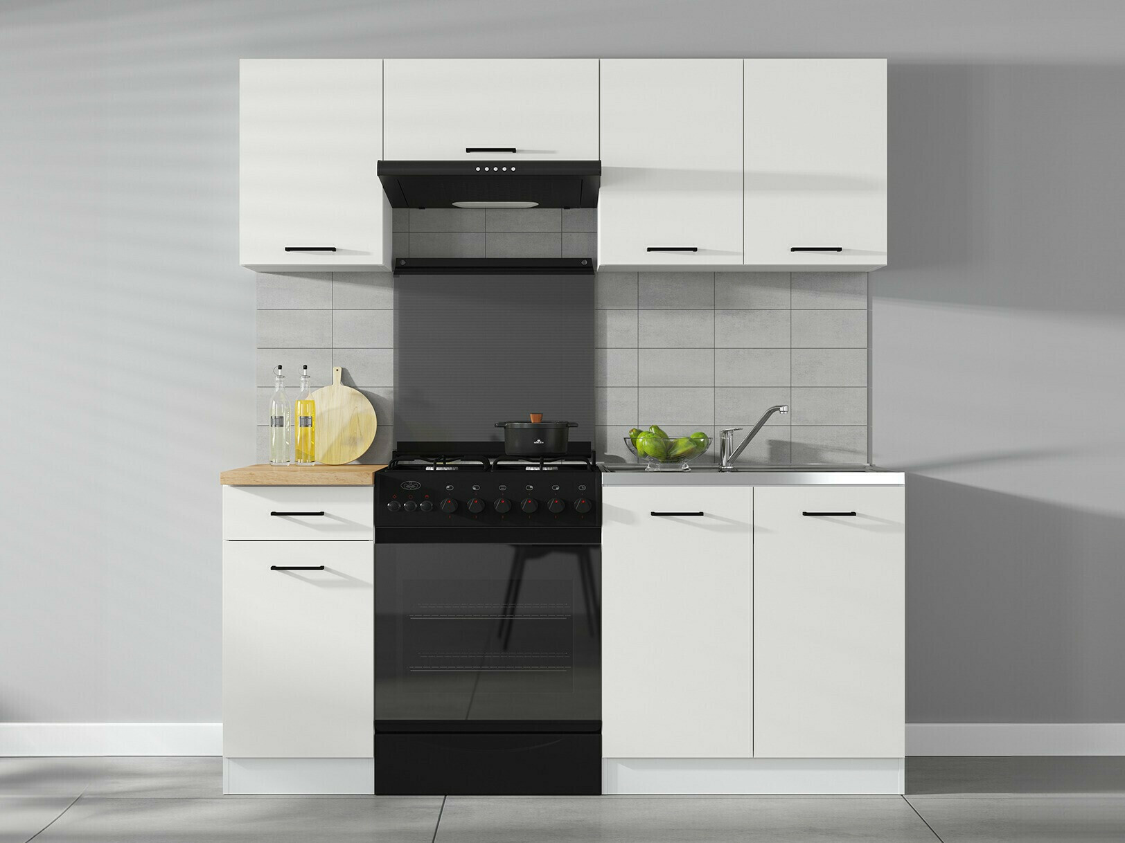 Modular wall cabinet Line White 109