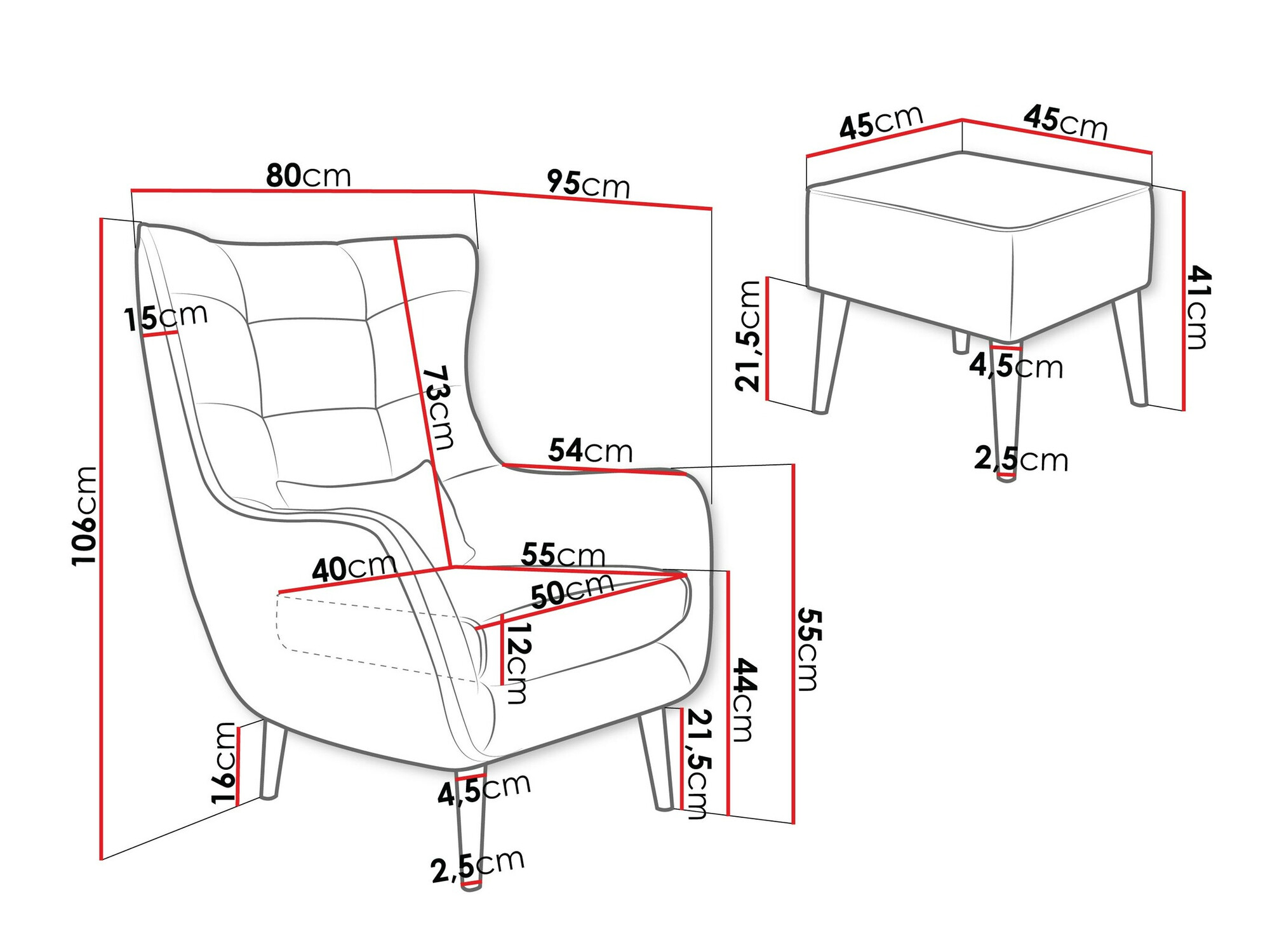 Armchair Comfivo Ulmus V (Poso 110)