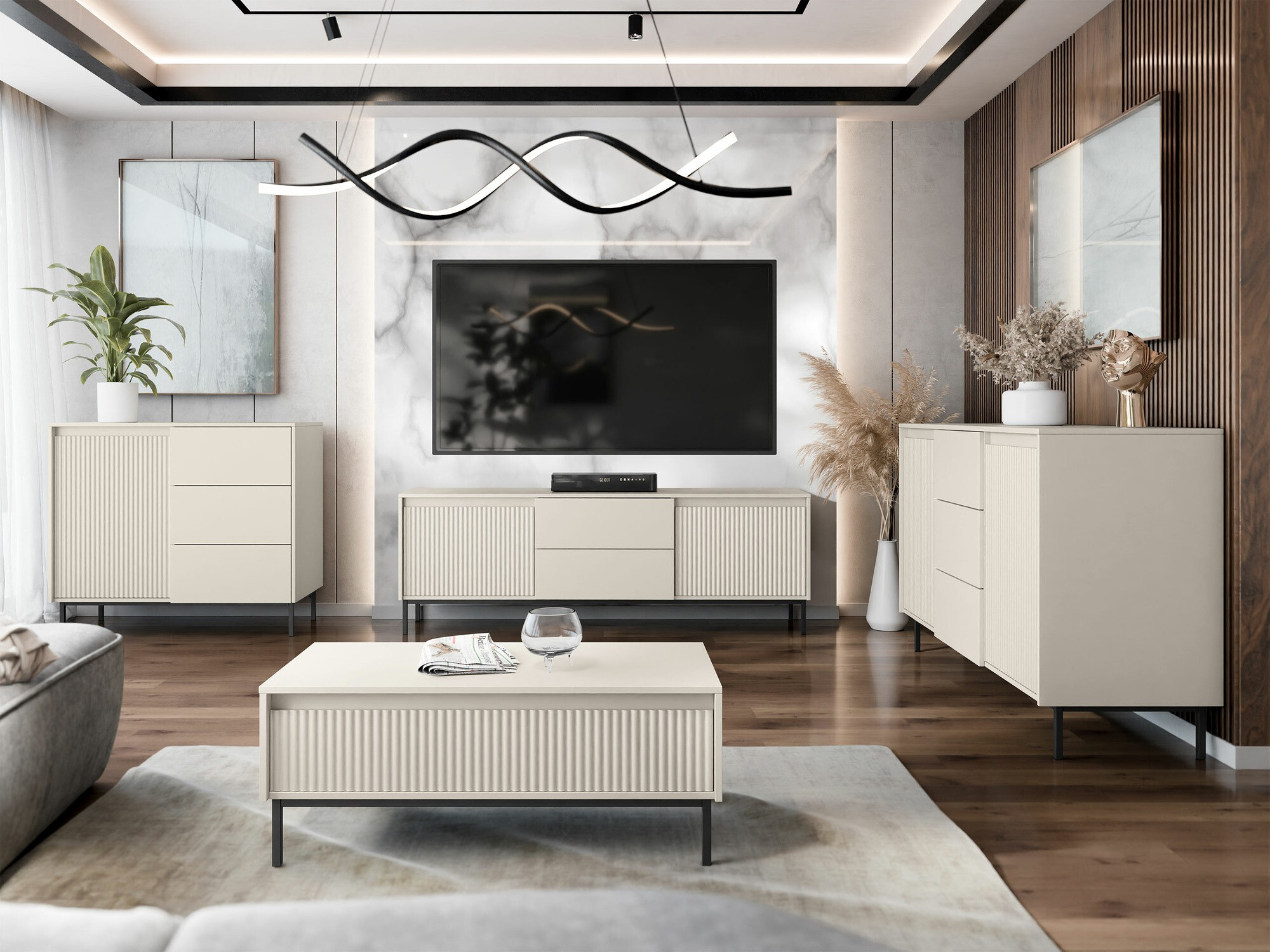 Coffee table Comfivo Delruva (Cashmere)