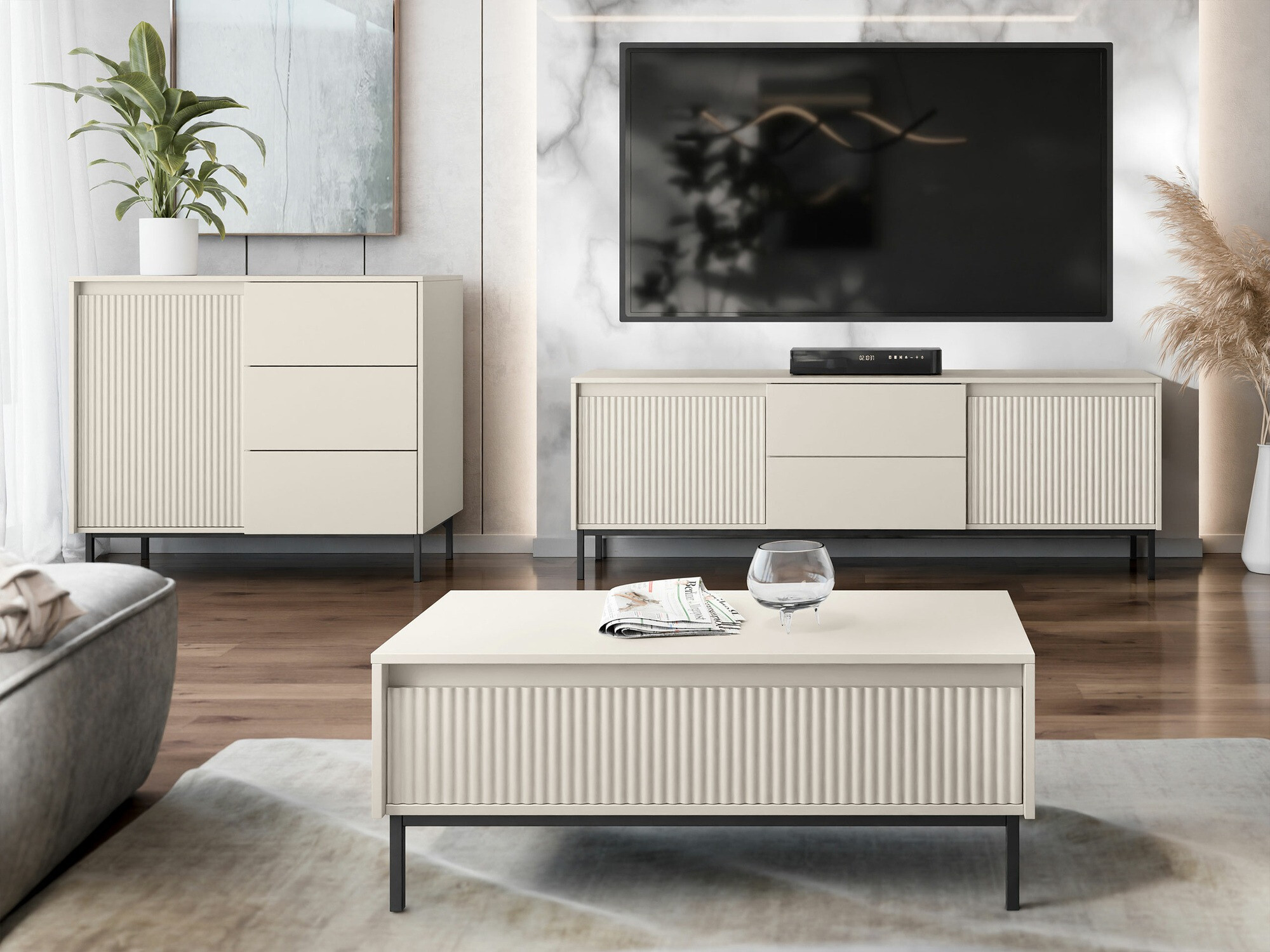 Coffee table Comfivo Delruva (Cashmere)