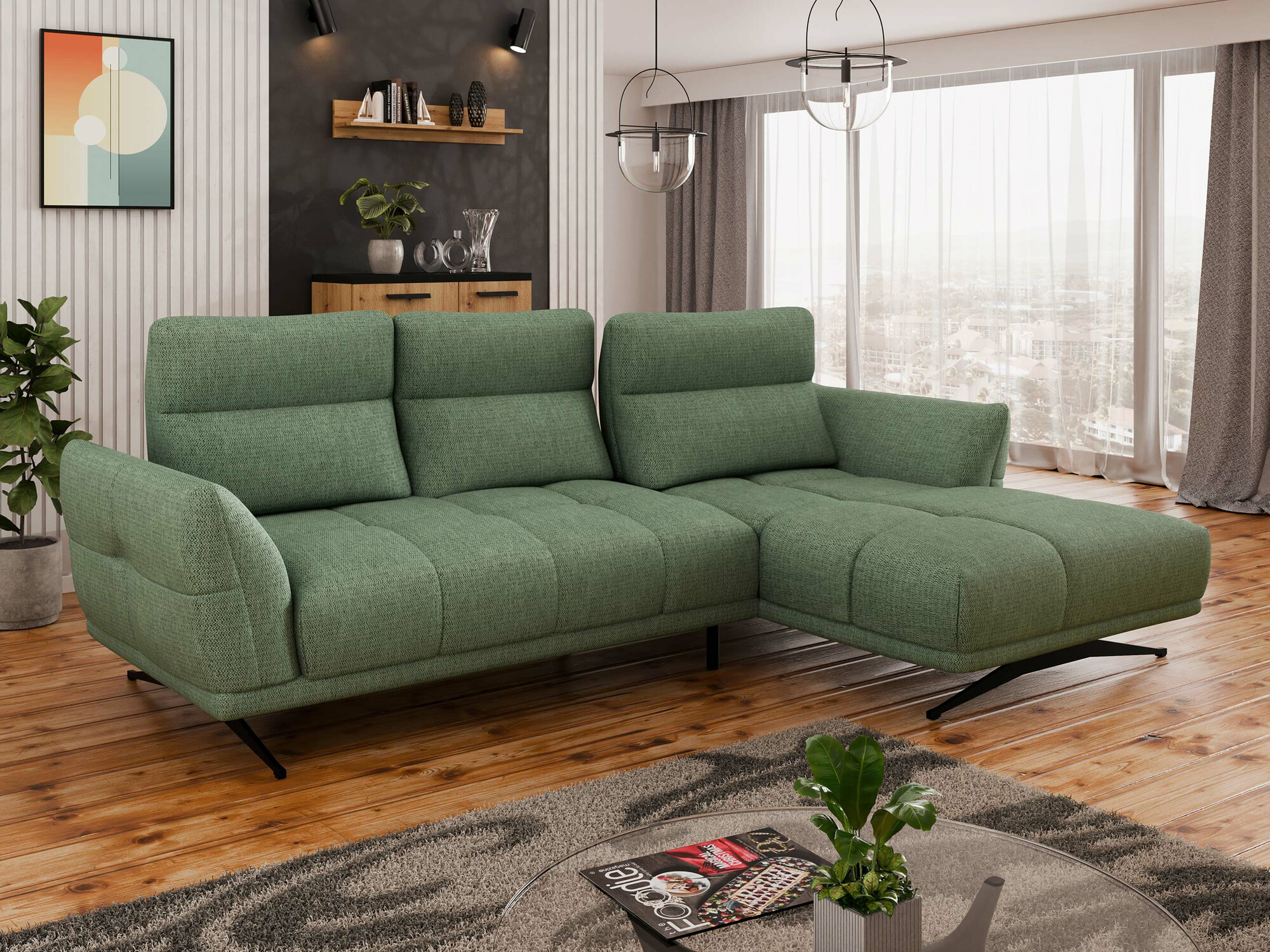 Corner sofa Lincoln 195 (Sorella 34)