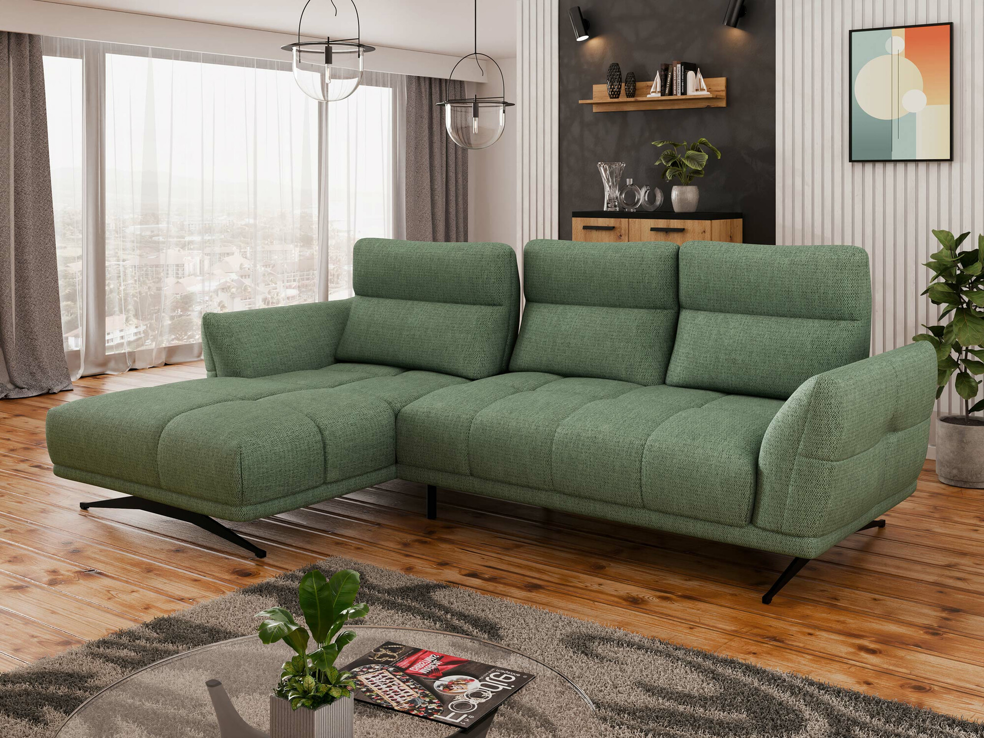 Corner sofa Lincoln 195 (Sorella 34)