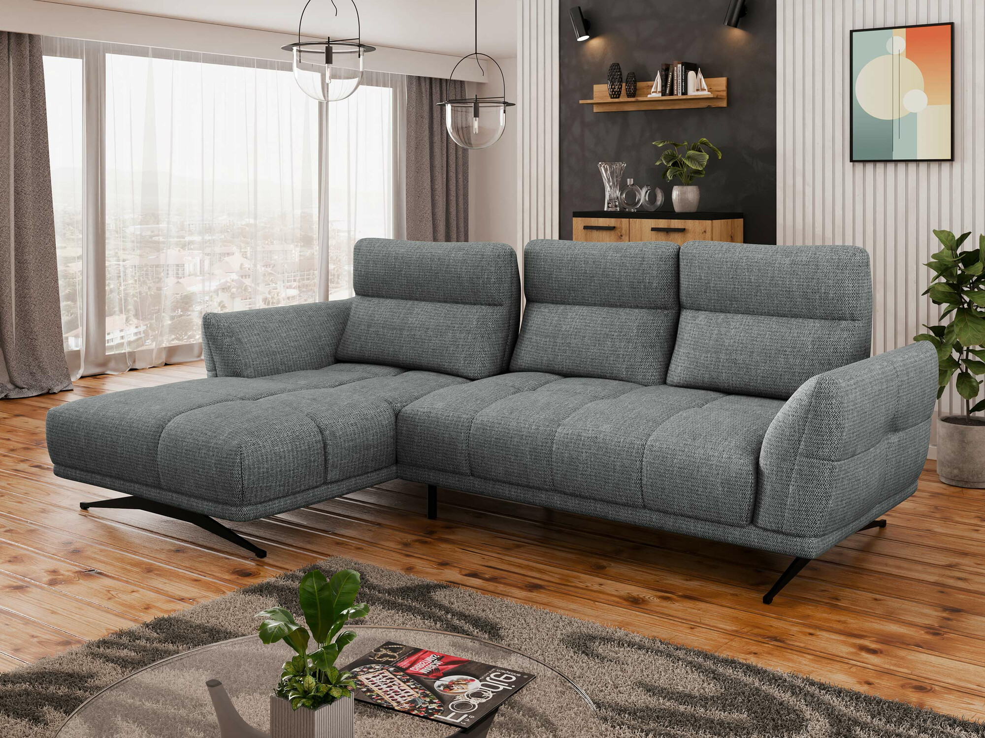 Corner sofa Lincoln 195 (Sorella 89)