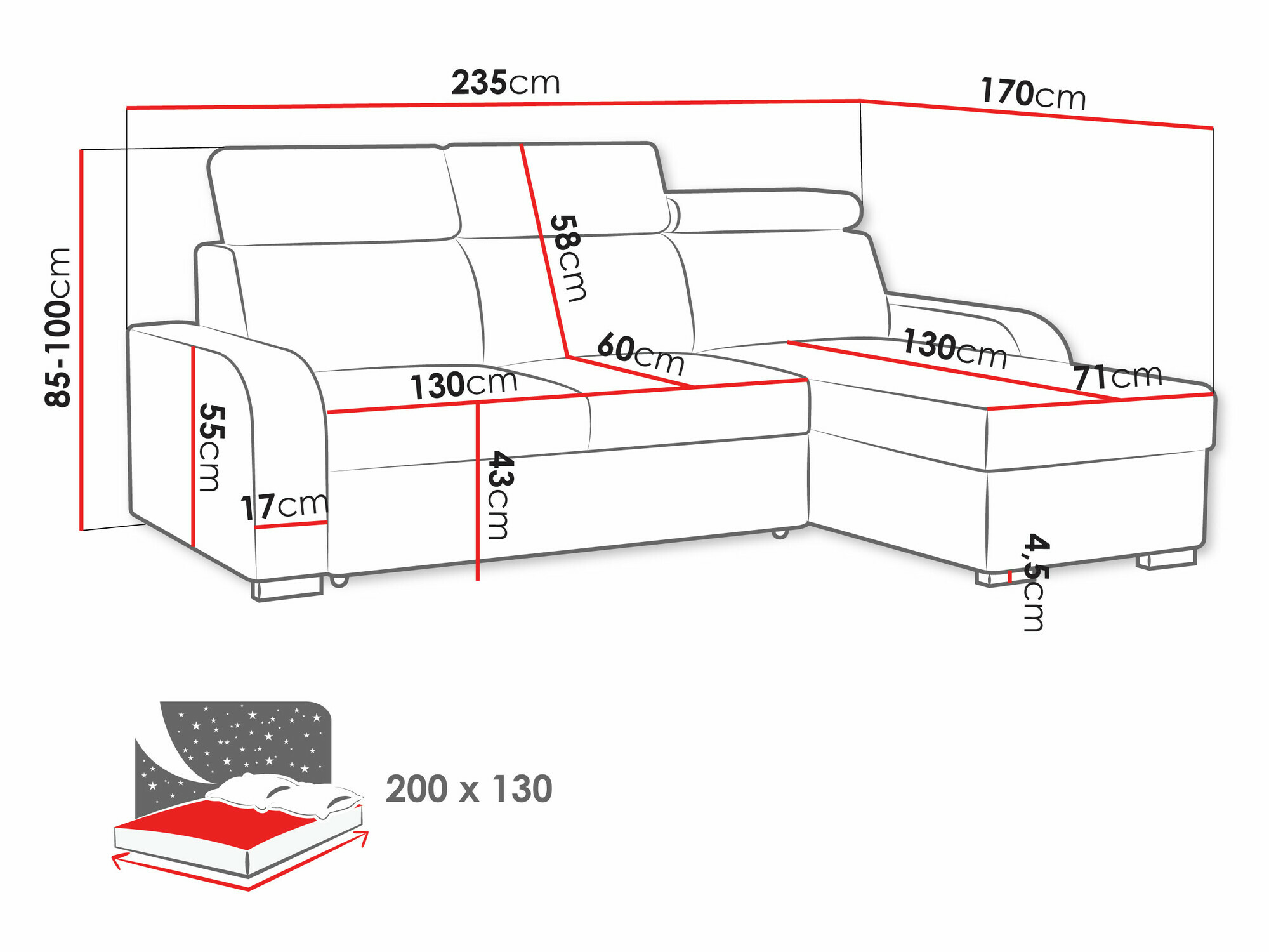 Corner sofa Ovos (Crown 16)