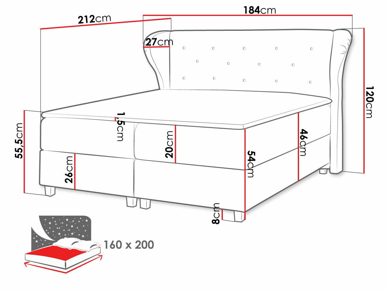 Continental bed Ovum (Prestige 2771)