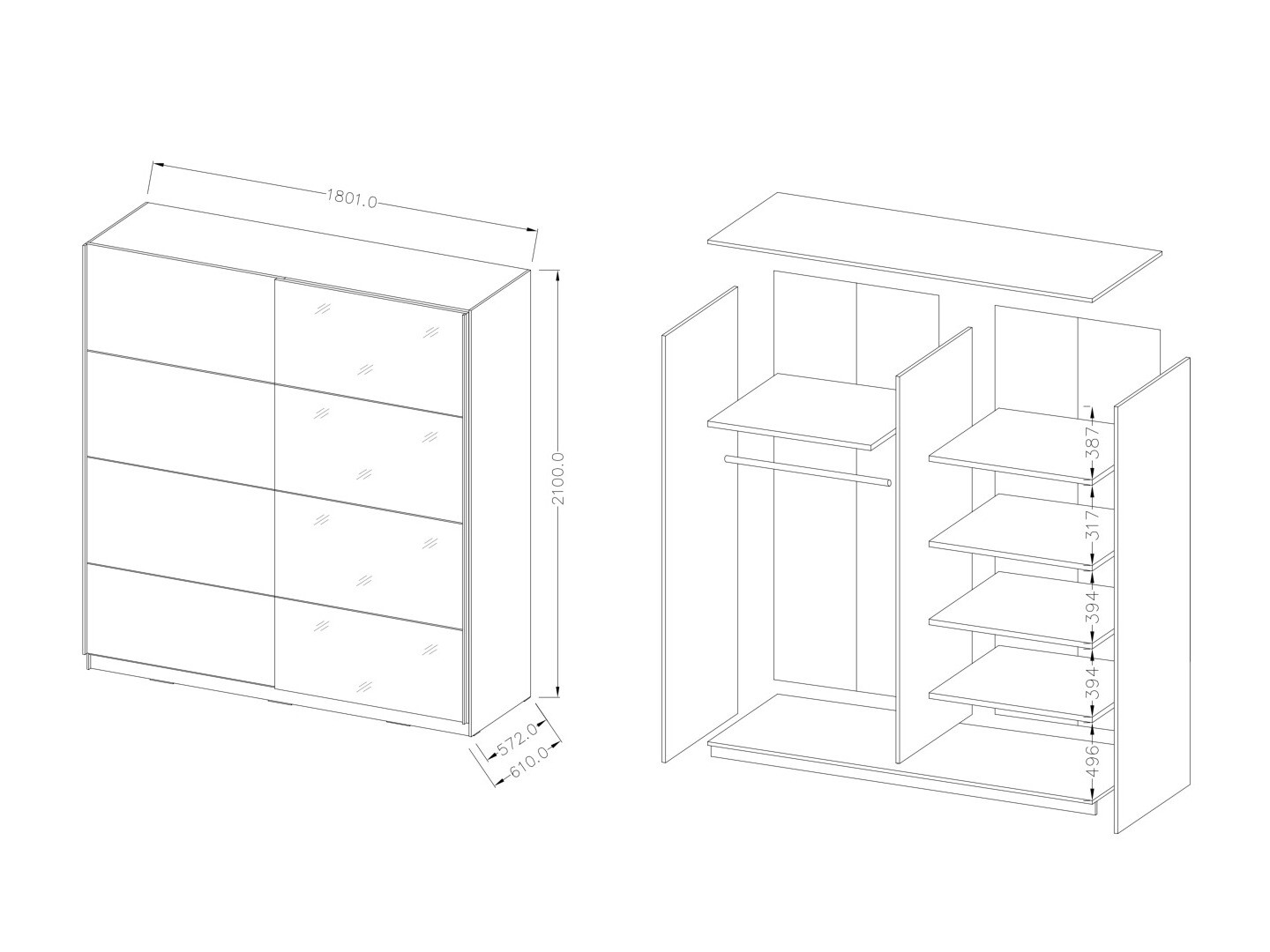 Wardrobe Melvele 111