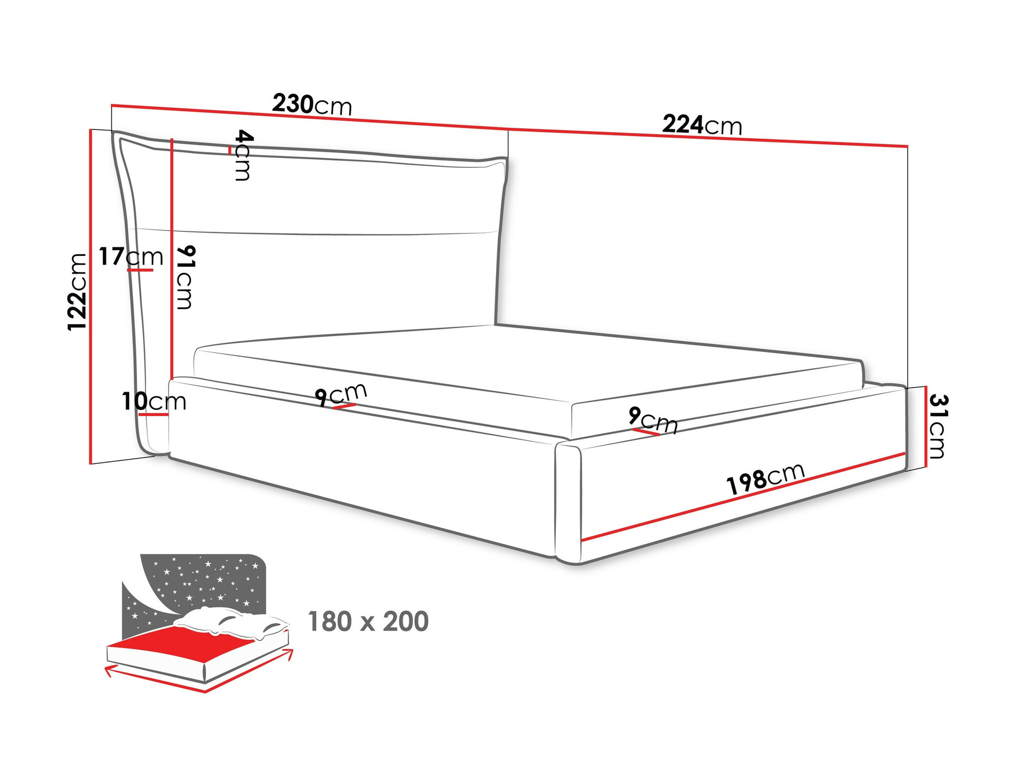 Bed Comfivo Formica (Paros 5)