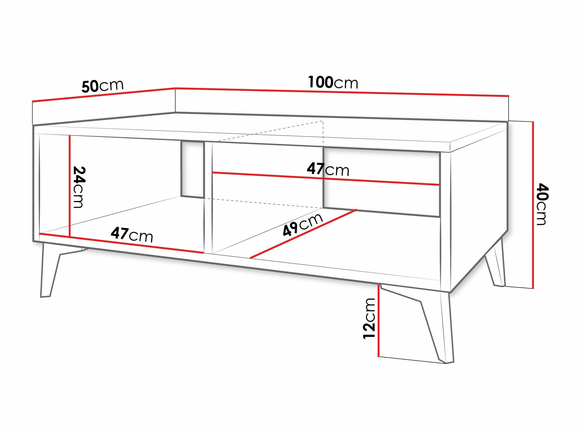 Coffee table Comfivo Arbutus (White)