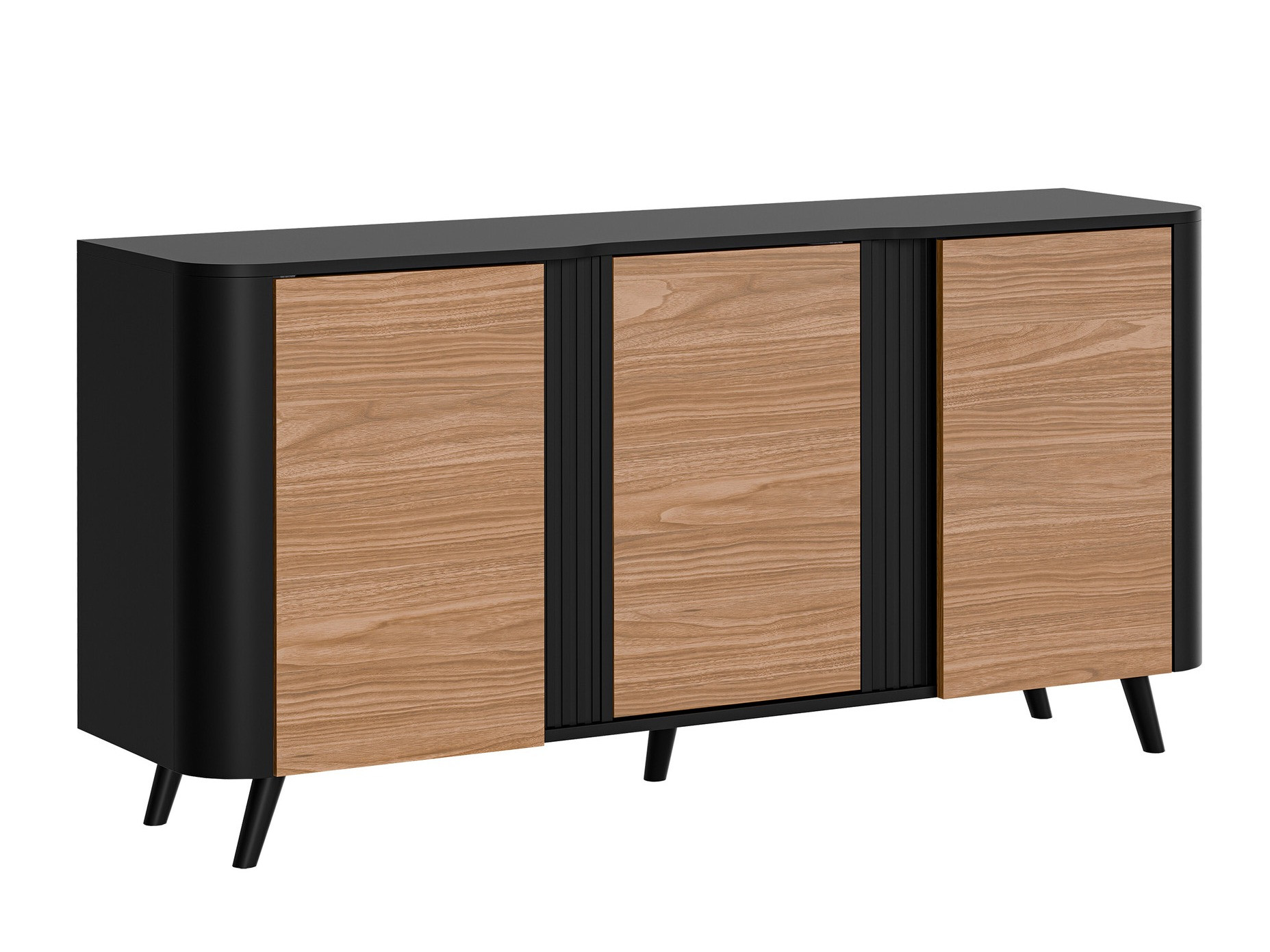 Sideboard Modus (Black + Walnut)