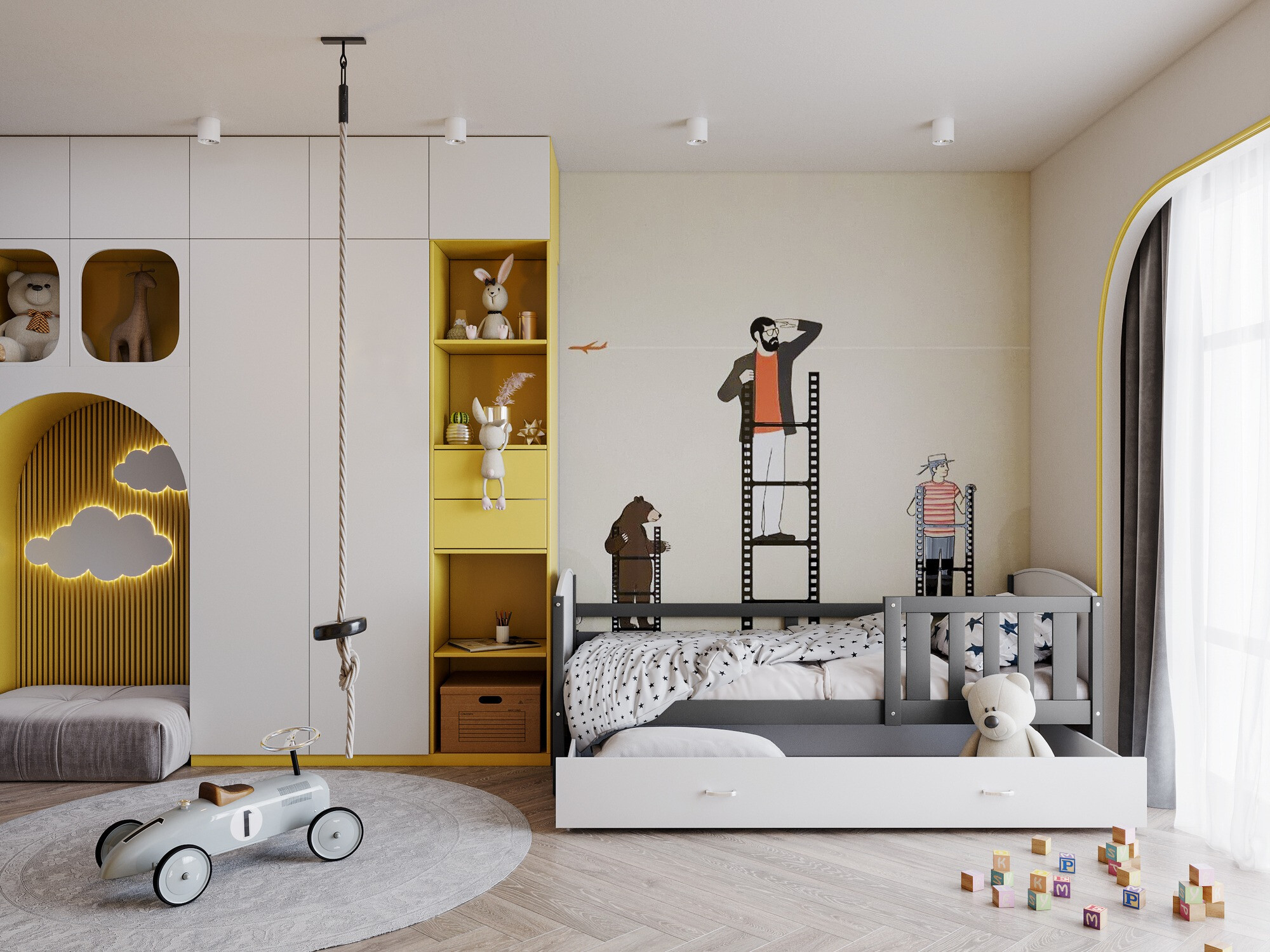 Bed Aurora 131 (Grey)