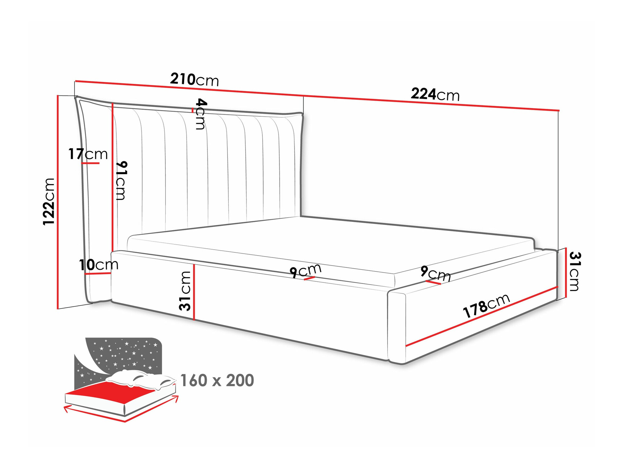 Bed Comfivo Solacium (Kronos 22)