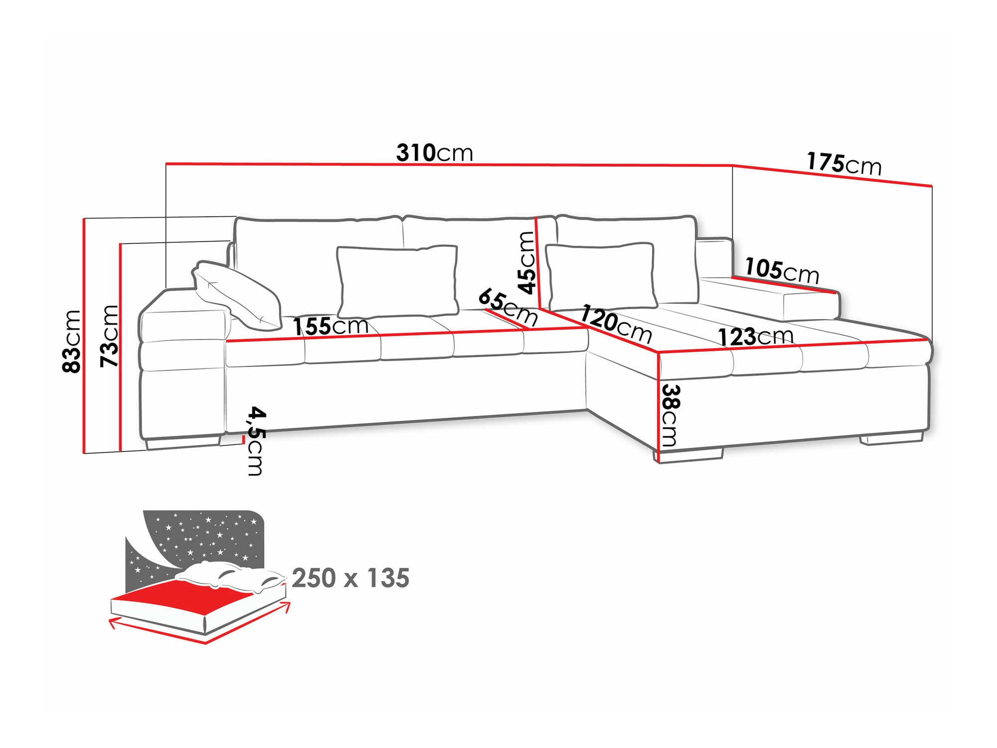 Corner sofa Comfivo Olivetum II (Wave 05)