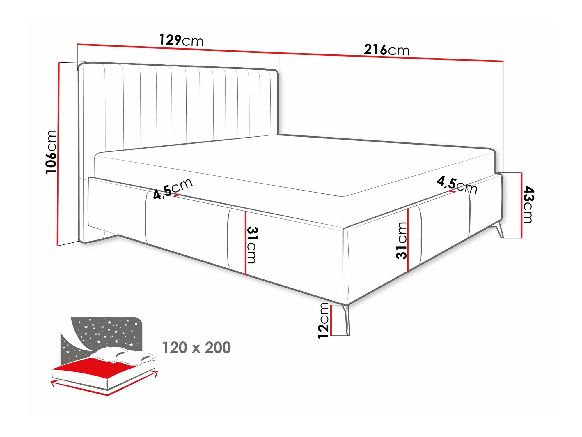 Bed ComfiDream Onana (Fresh 11)