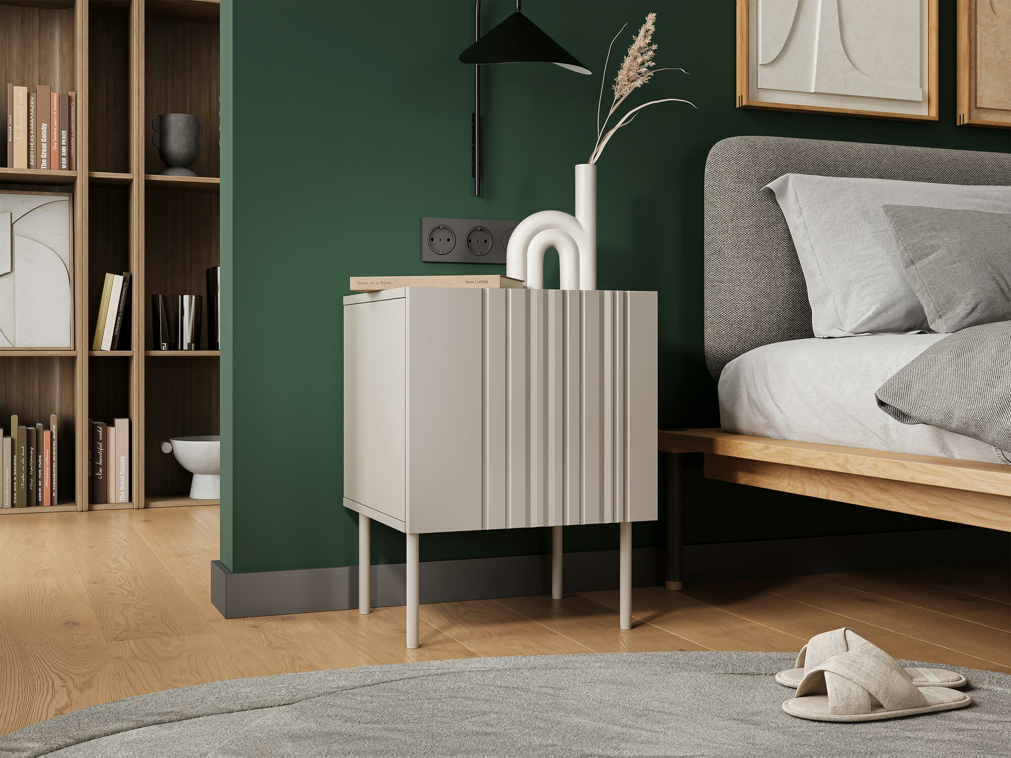 Set of bedside tables Evavese 104 (Beige)