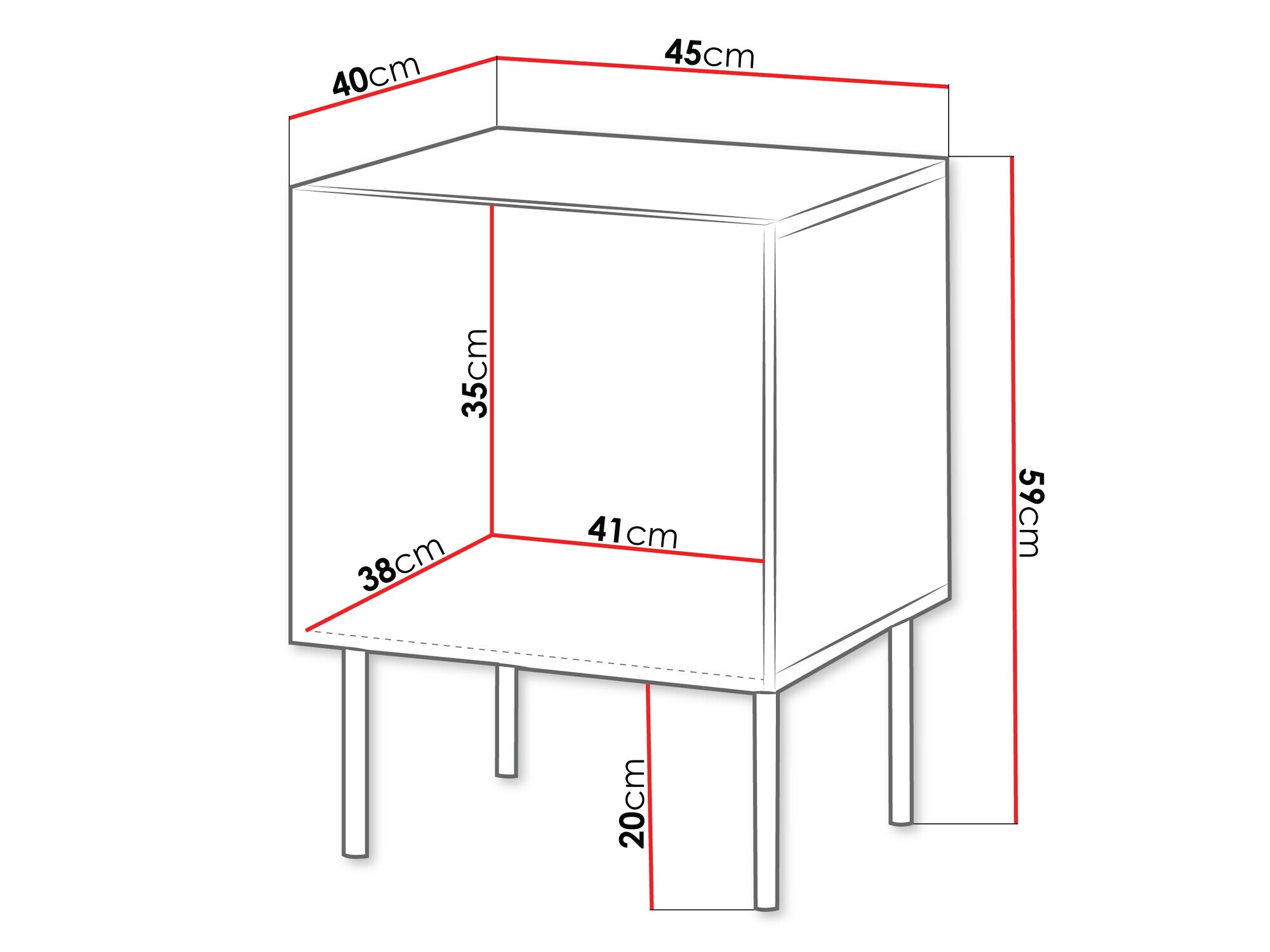 Set of bedside tables Evavese 104 (Beige)