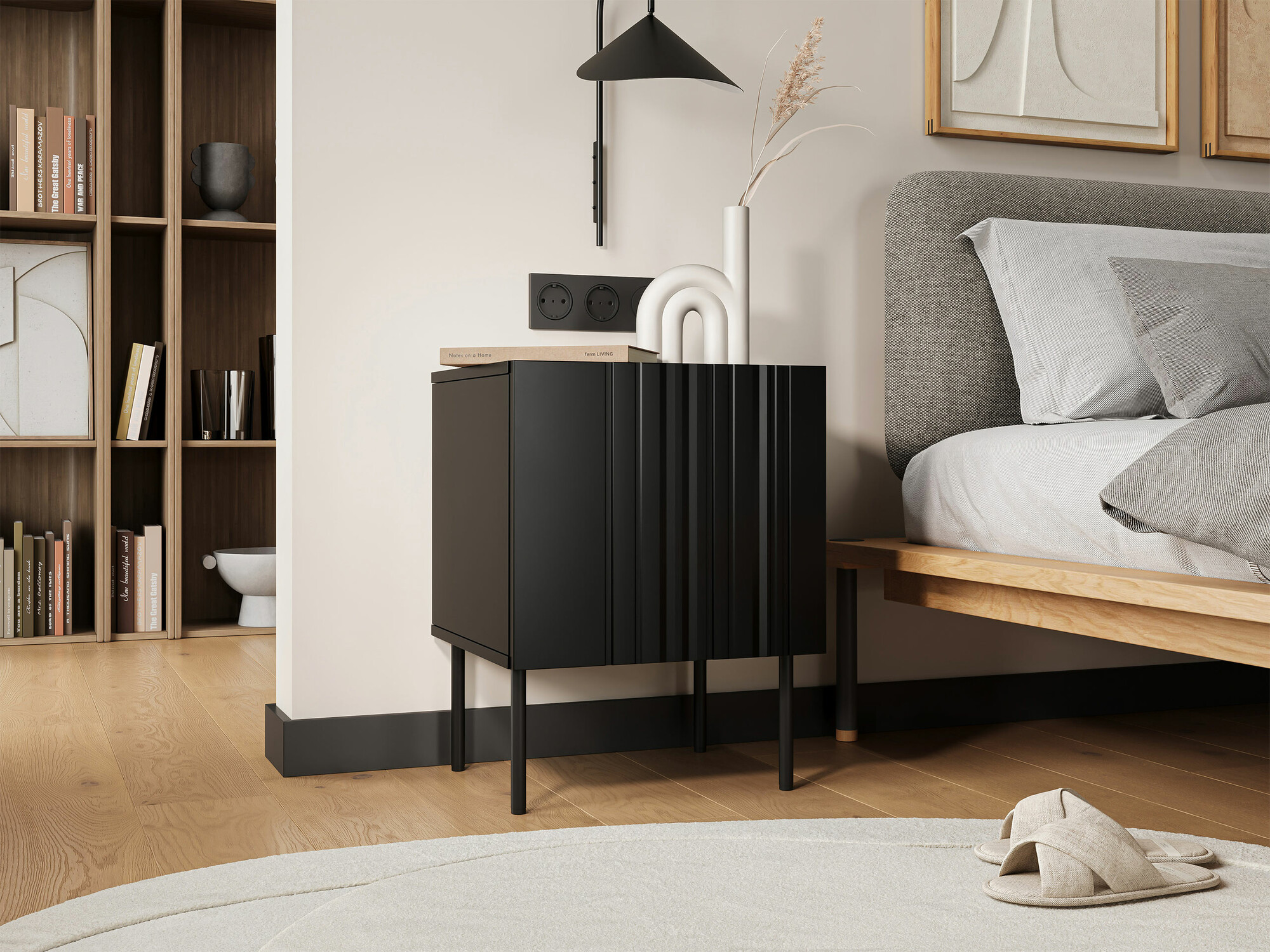 Set of bedside tables Evavese 104 (Black)
